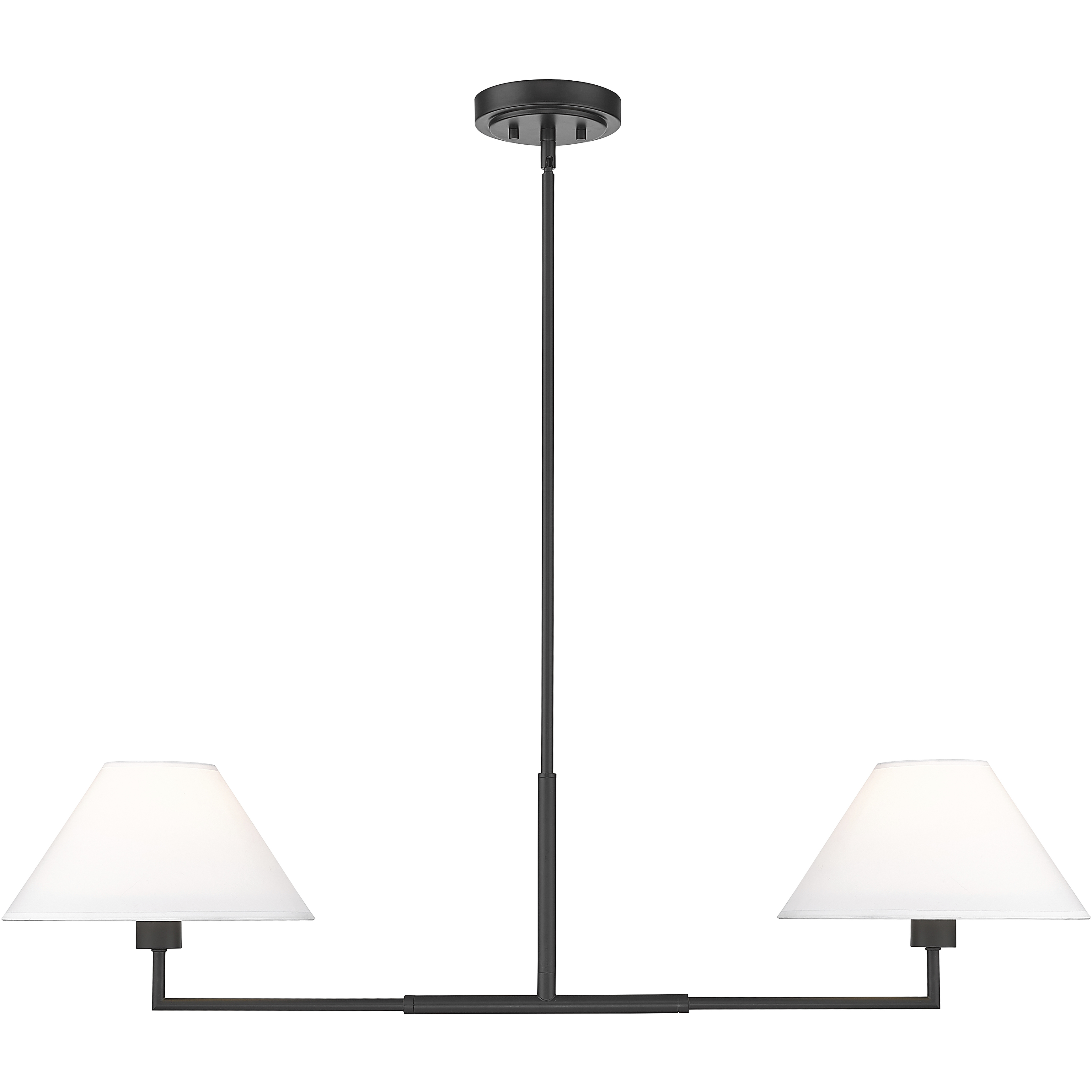 Leila 2 Light 12 inch Matte Black Chandelier Ceiling Light