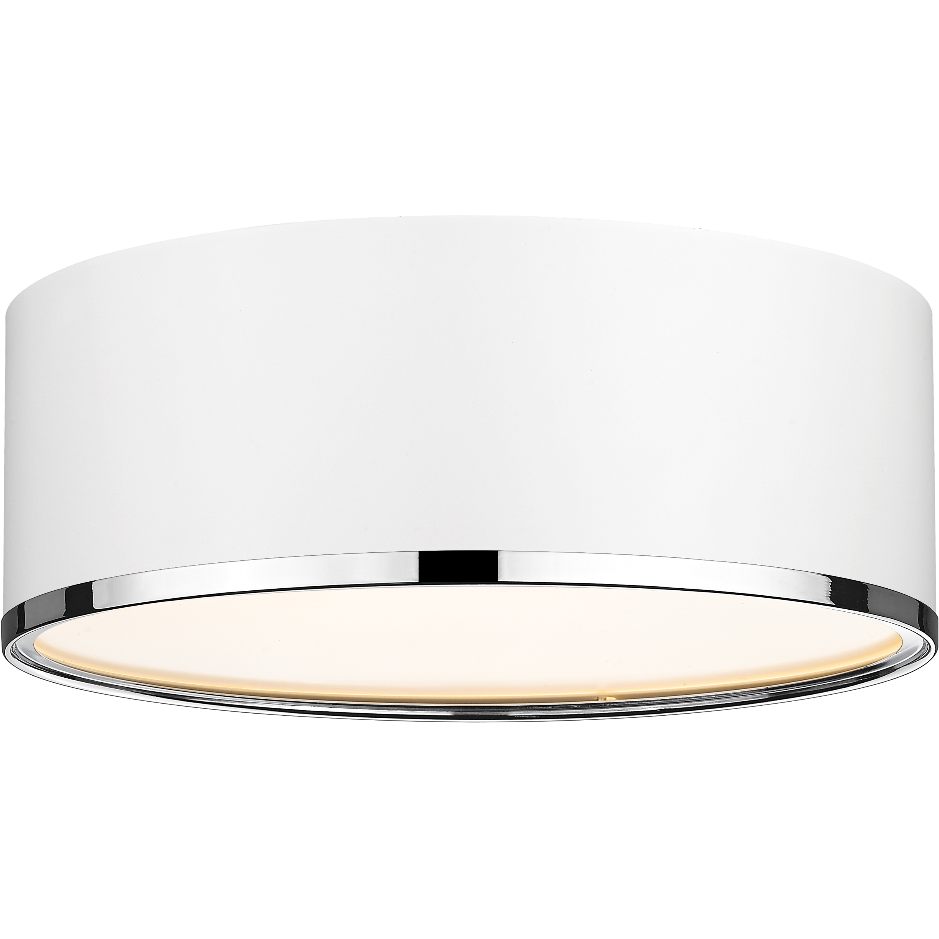 Arlo 3 Light 16 inch Matte White and Chrome Flush Mount Ceiling Light