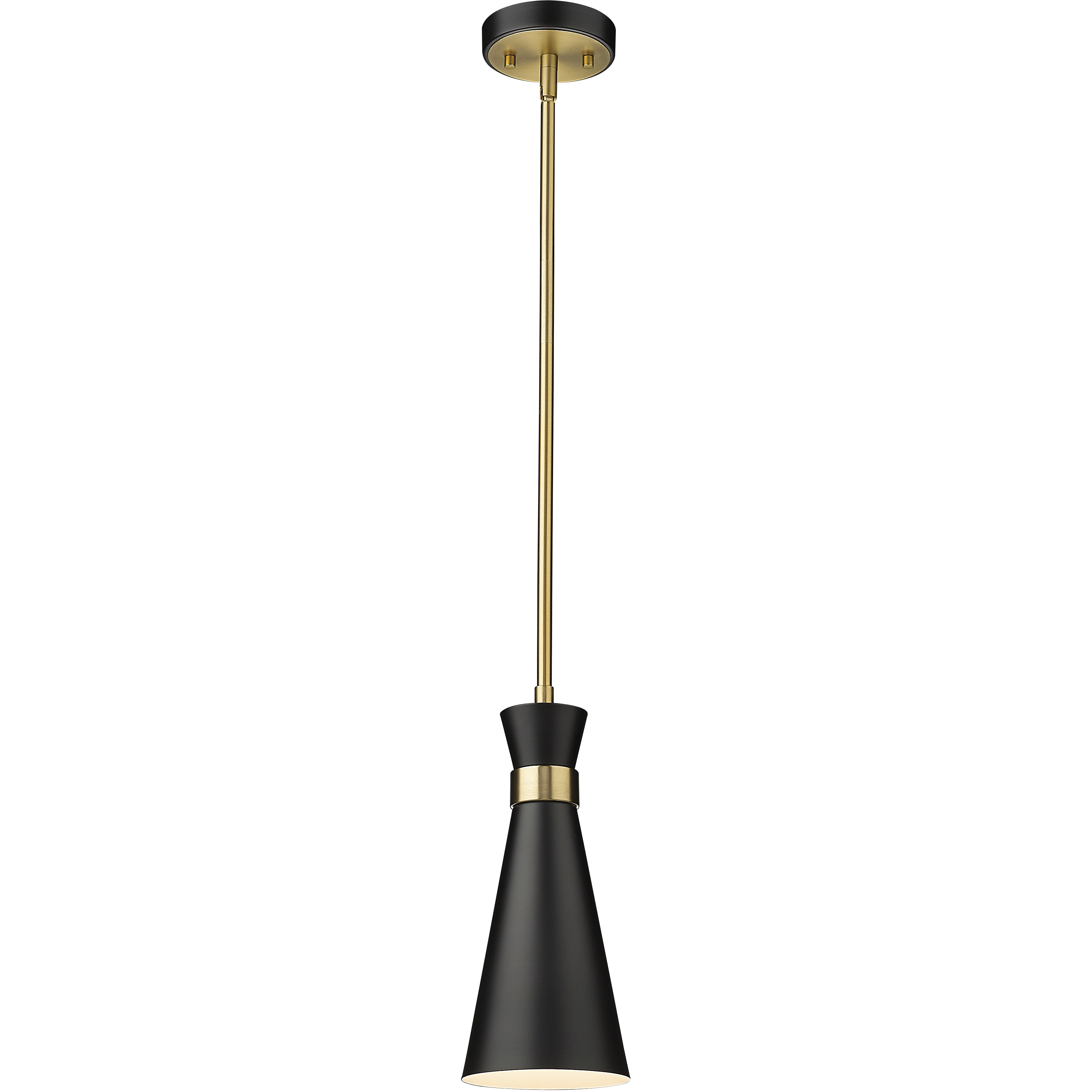 Soriano 1 Light 5.5 inch Matte Black and Heritage Brass Pendant Ceiling Light