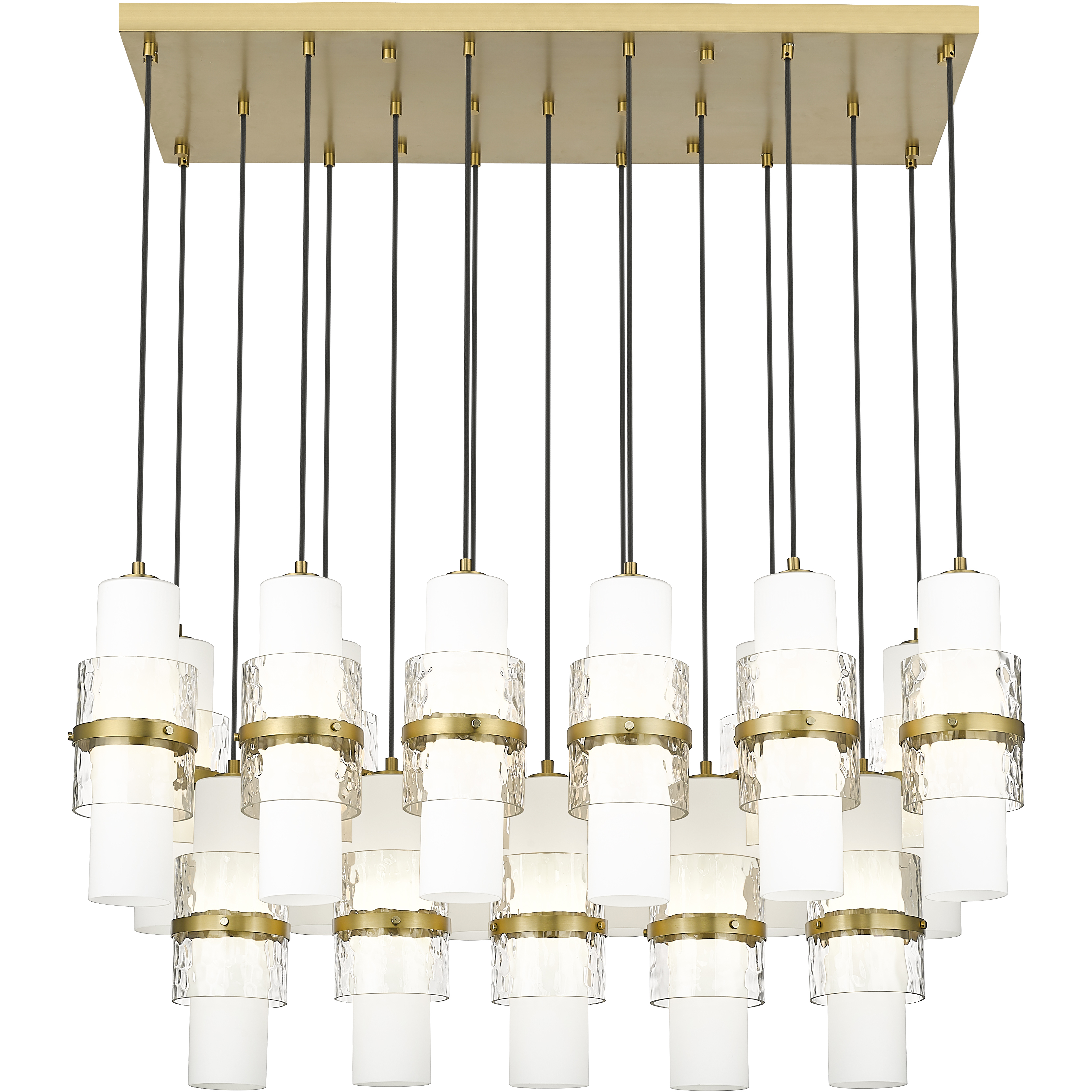 Cayden 17 Light 42 inch Modern Gold Linear Chandelier Ceiling Light
