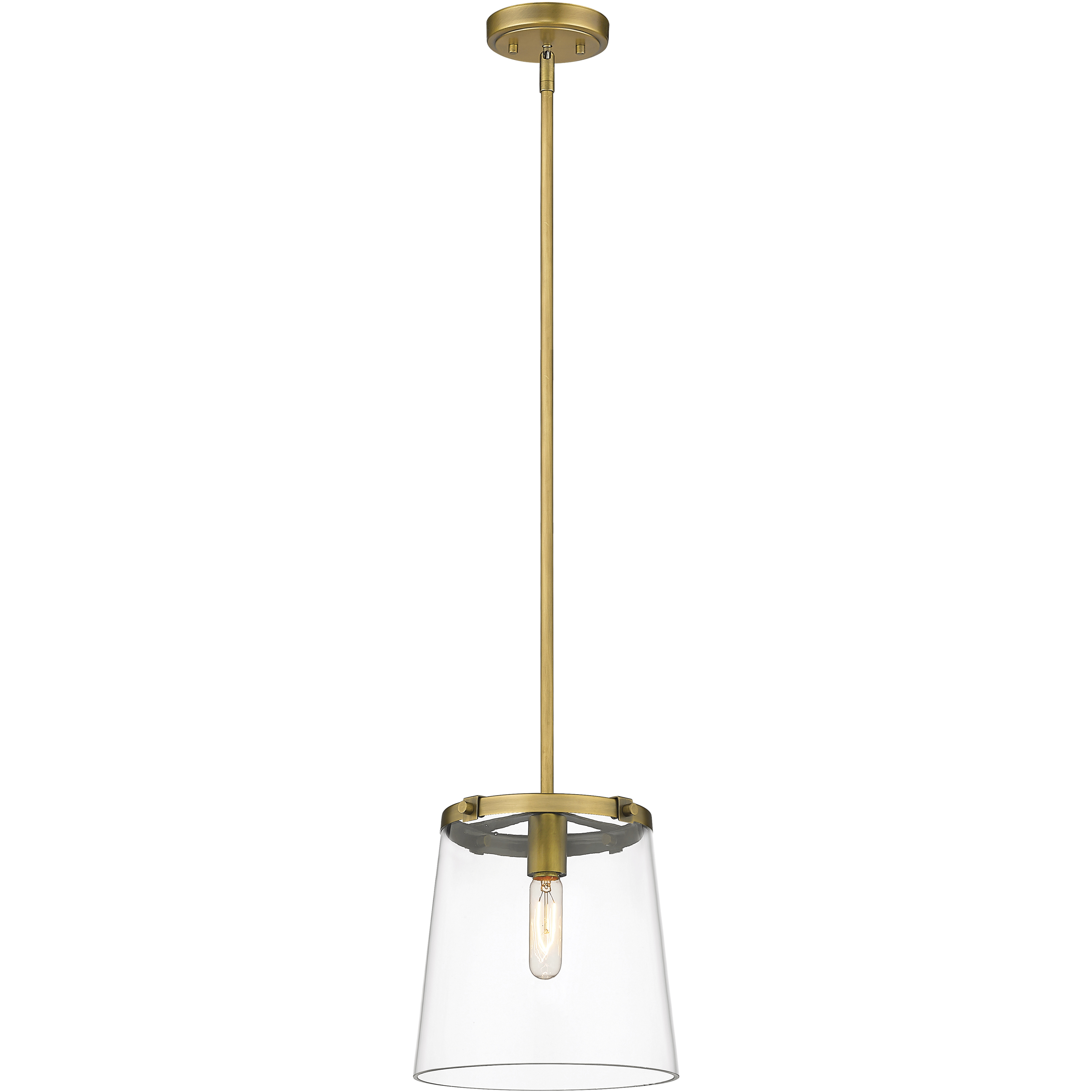 Callista 1 Light 10 inch Rubbed Brass Pendant Ceiling Light