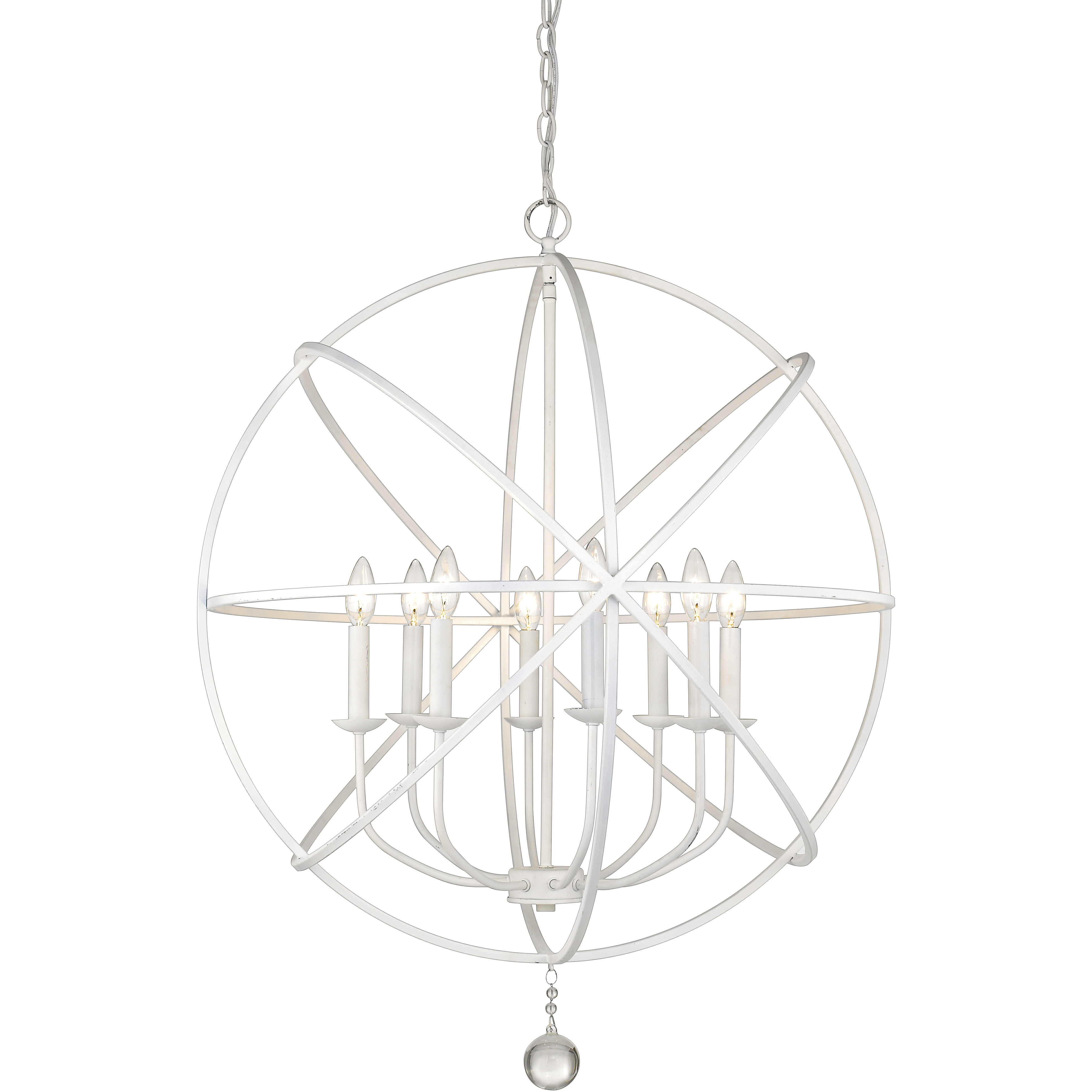Tull 8 Light 30 inch Matte White Chandelier Ceiling Light