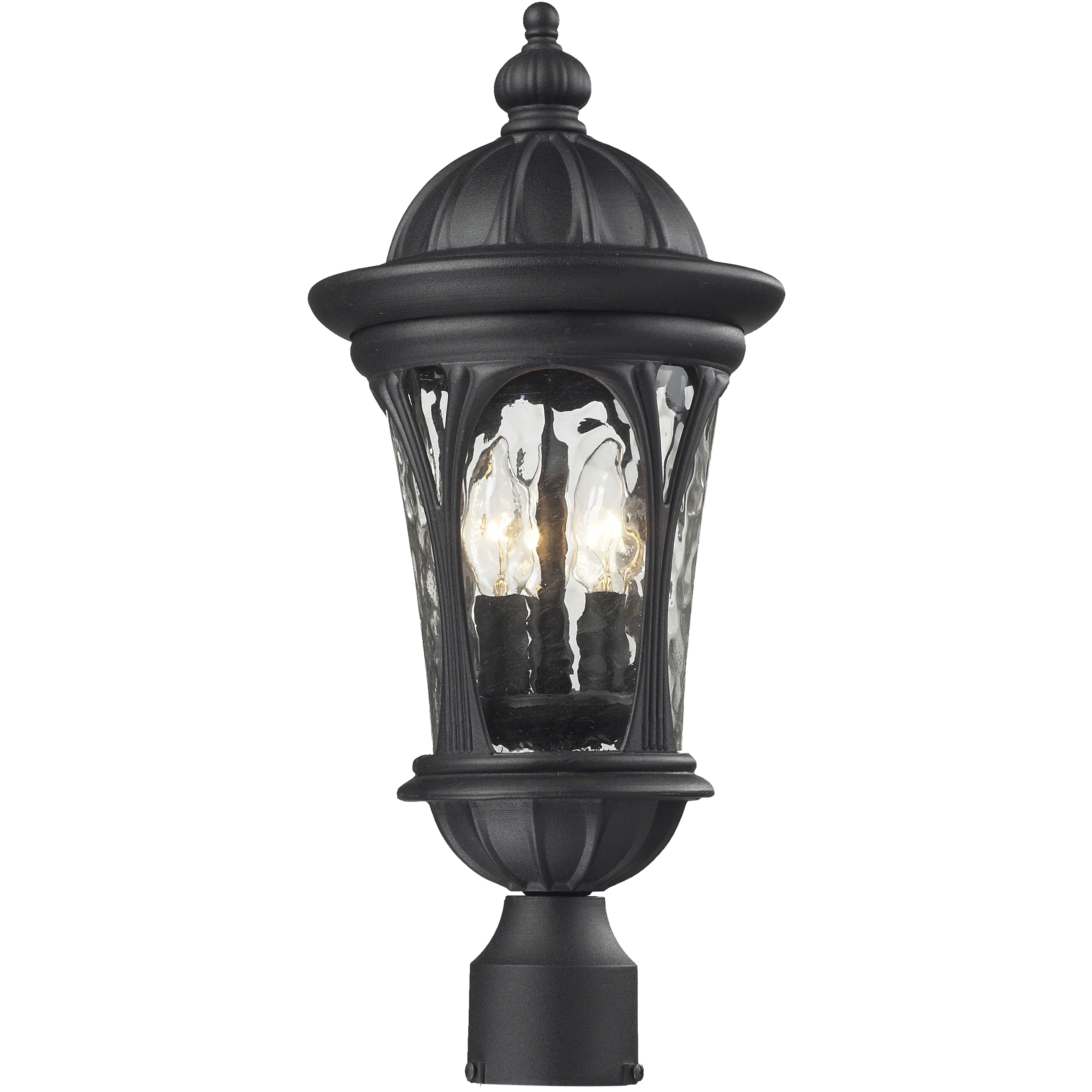 Doma 3 Light 20.25 inch Black Outdoor Post Mount Fixture