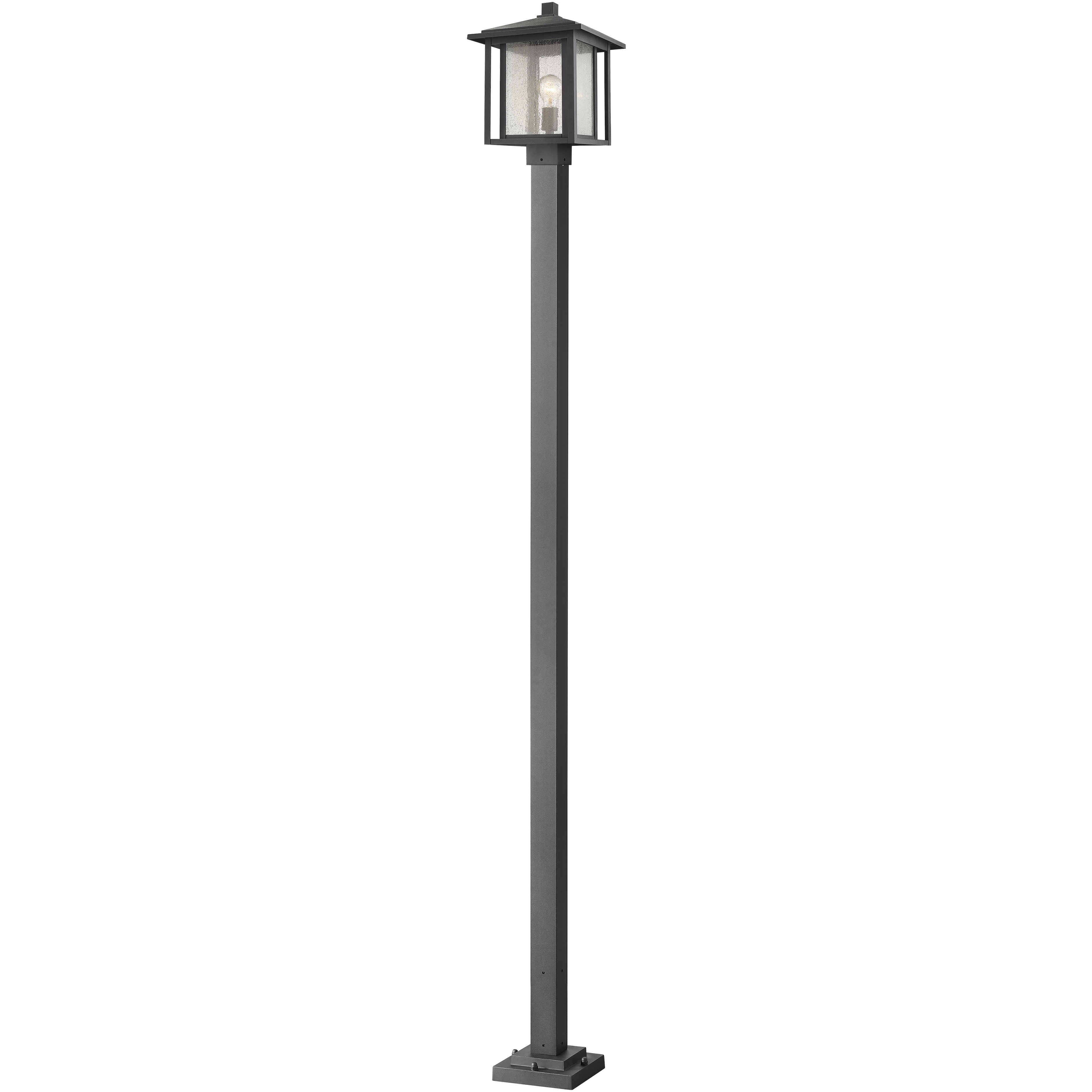Aspen 1 Light 111 inch Black Outdoor Post Mounted Fixture
