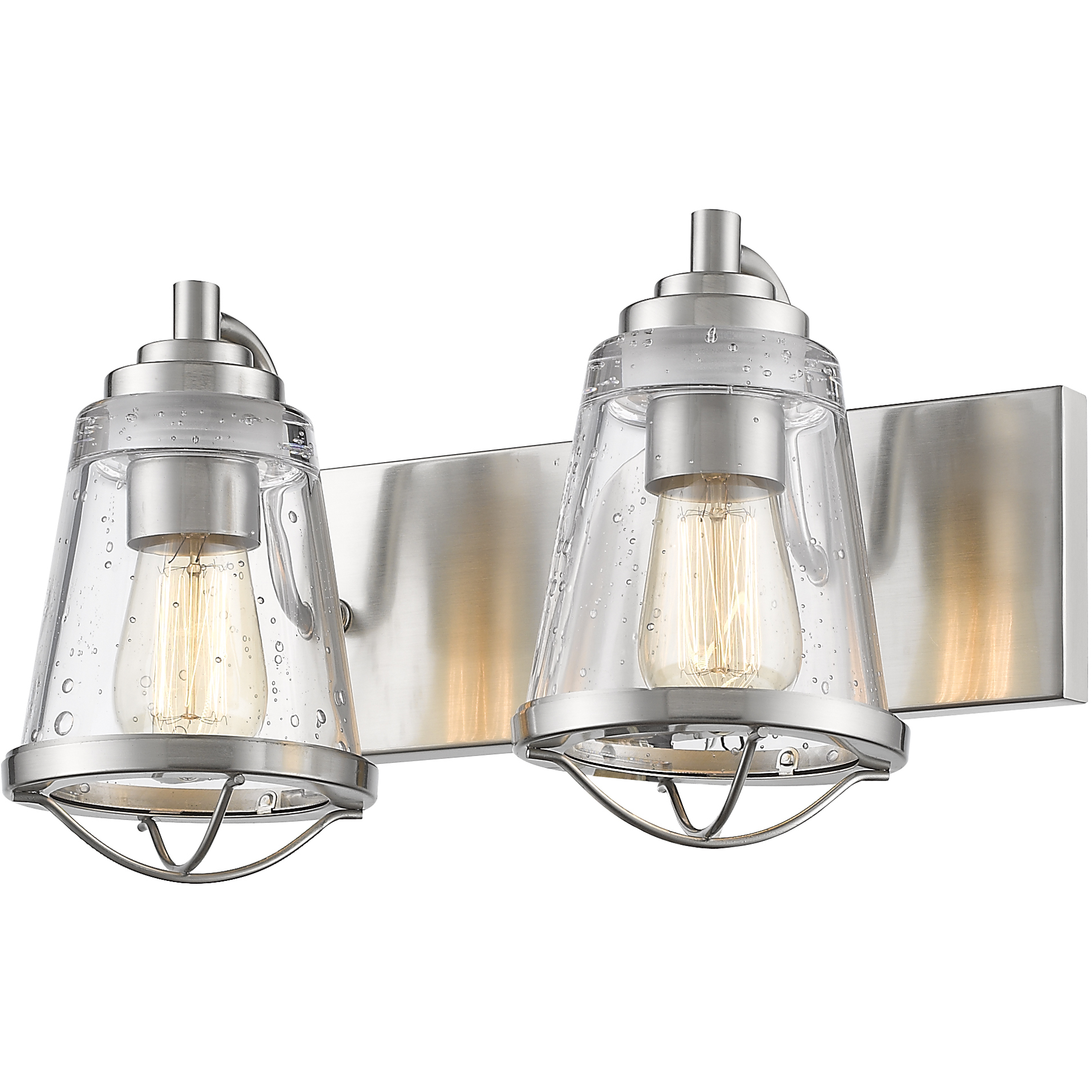 Mariner 2 Light 16 inch Brushed Nickel Vanity Wall Light