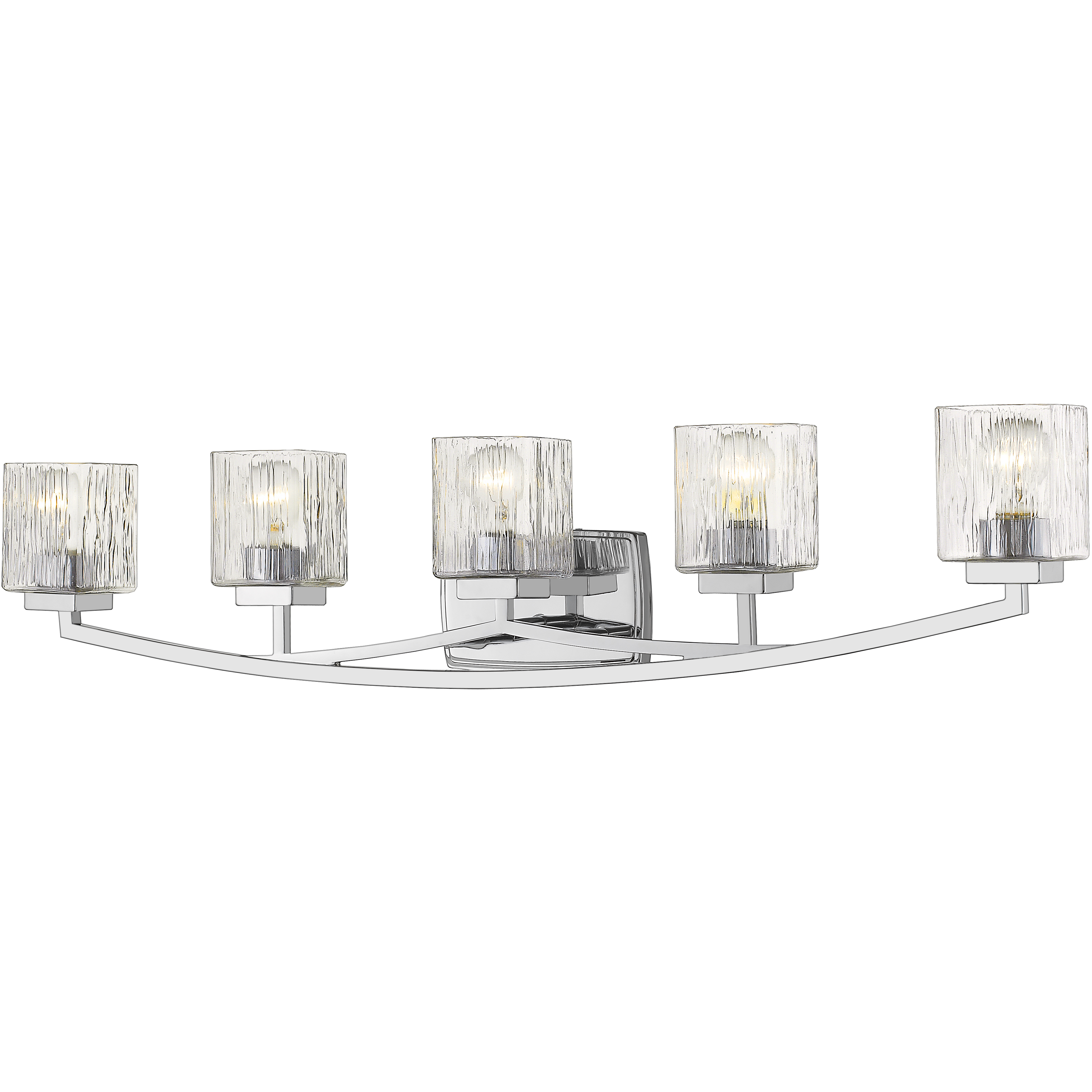 Zaid 5 Light 40 inch Chrome Vanity Wall Light