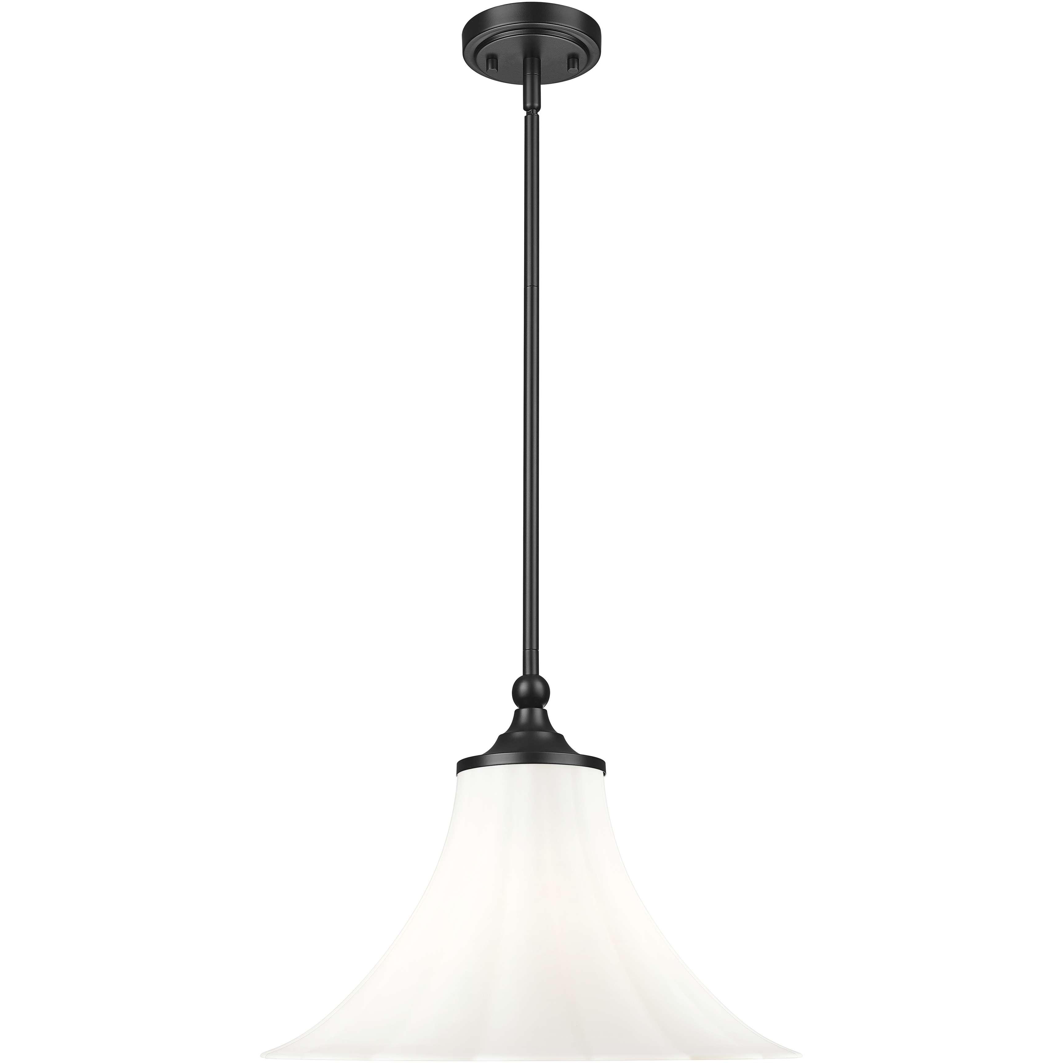 Fleur 1 Light 16 inch Matte Black Pendant Ceiling Light