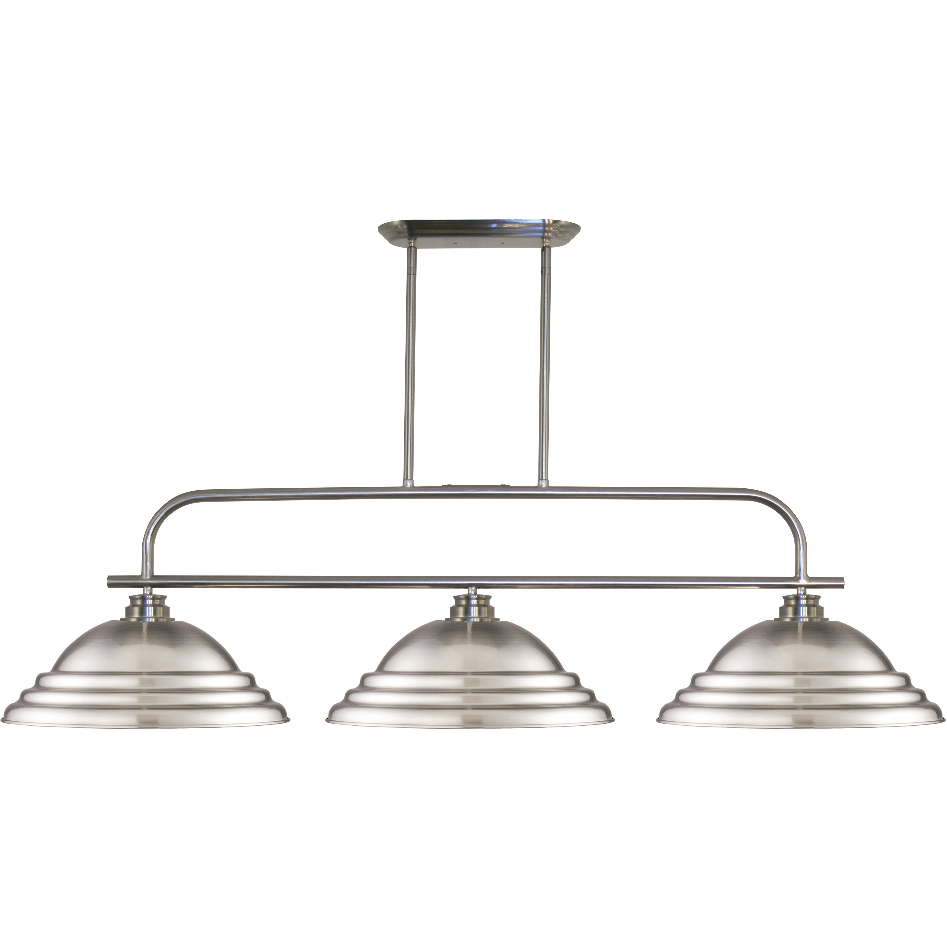 Annora 3 Light 53.5 inch Brushed Nickel Billiard Ceiling Light in Stepped Brushed Nickel, 13.19