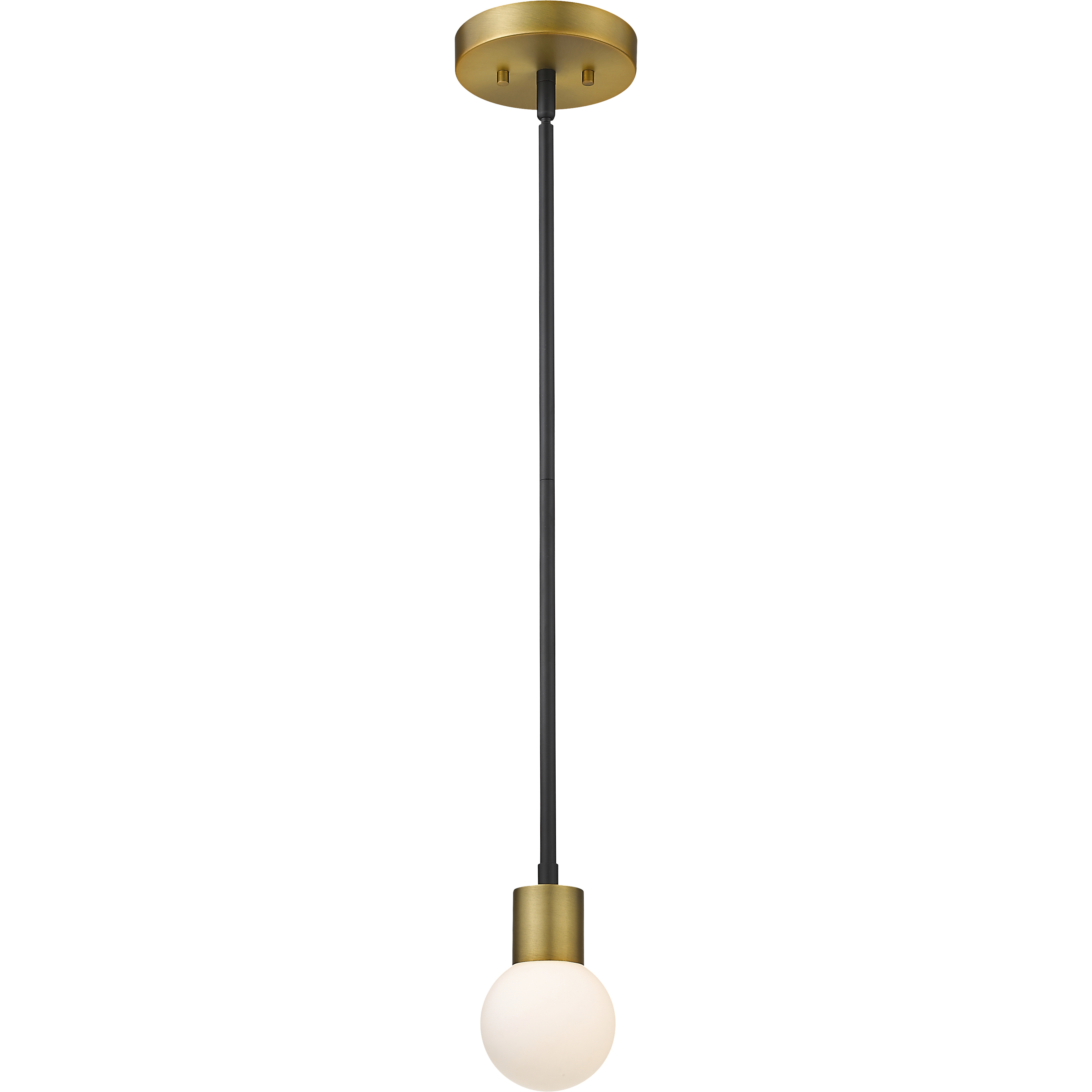 Neutra 1 Light 6 inch Matte Black and Foundry Brass Pendant Ceiling Light in Matte Black and Factory Bronze