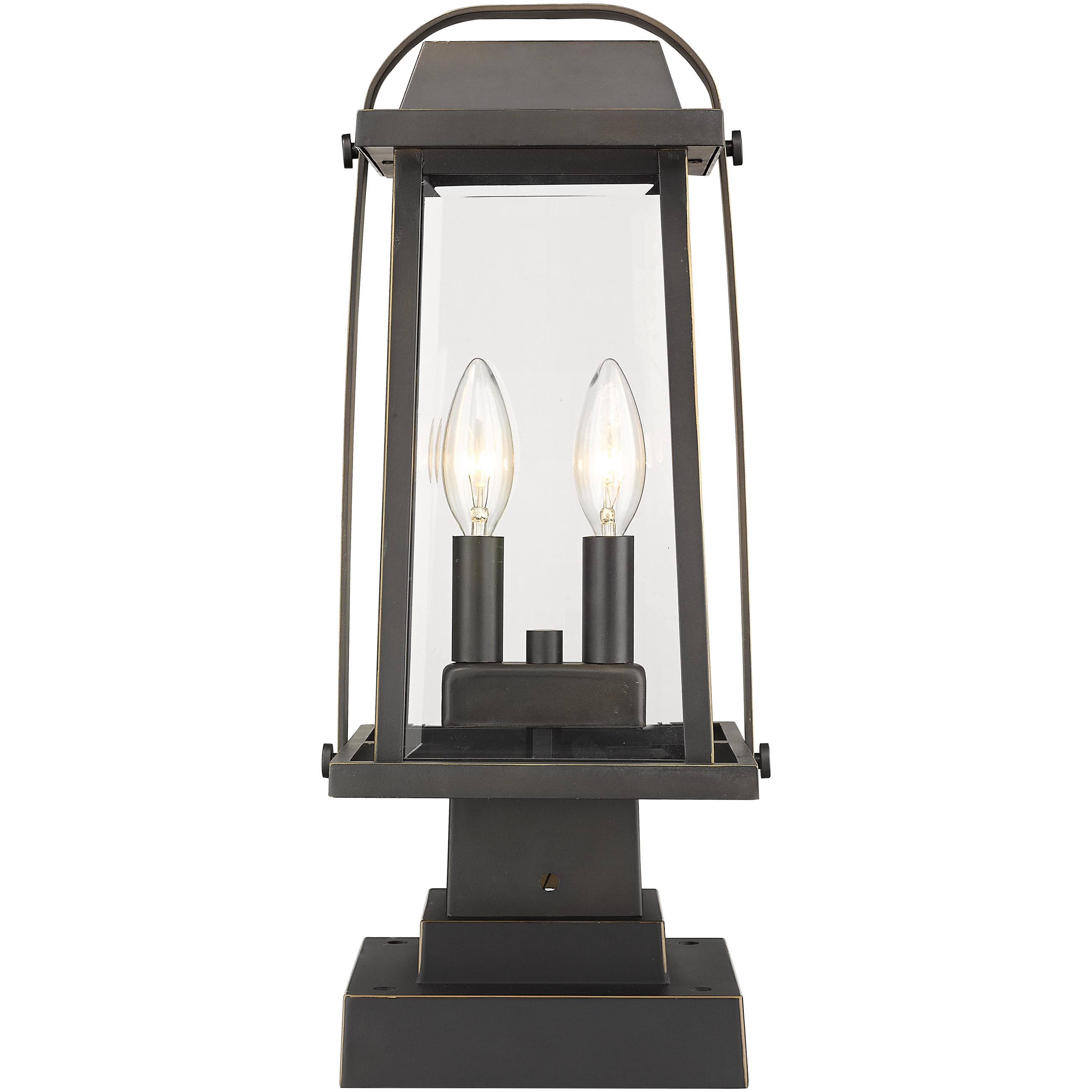 Millworks 2 Light 17.75 inch Oil Rubbed Bronze Outdoor Pier Mounted Fixture