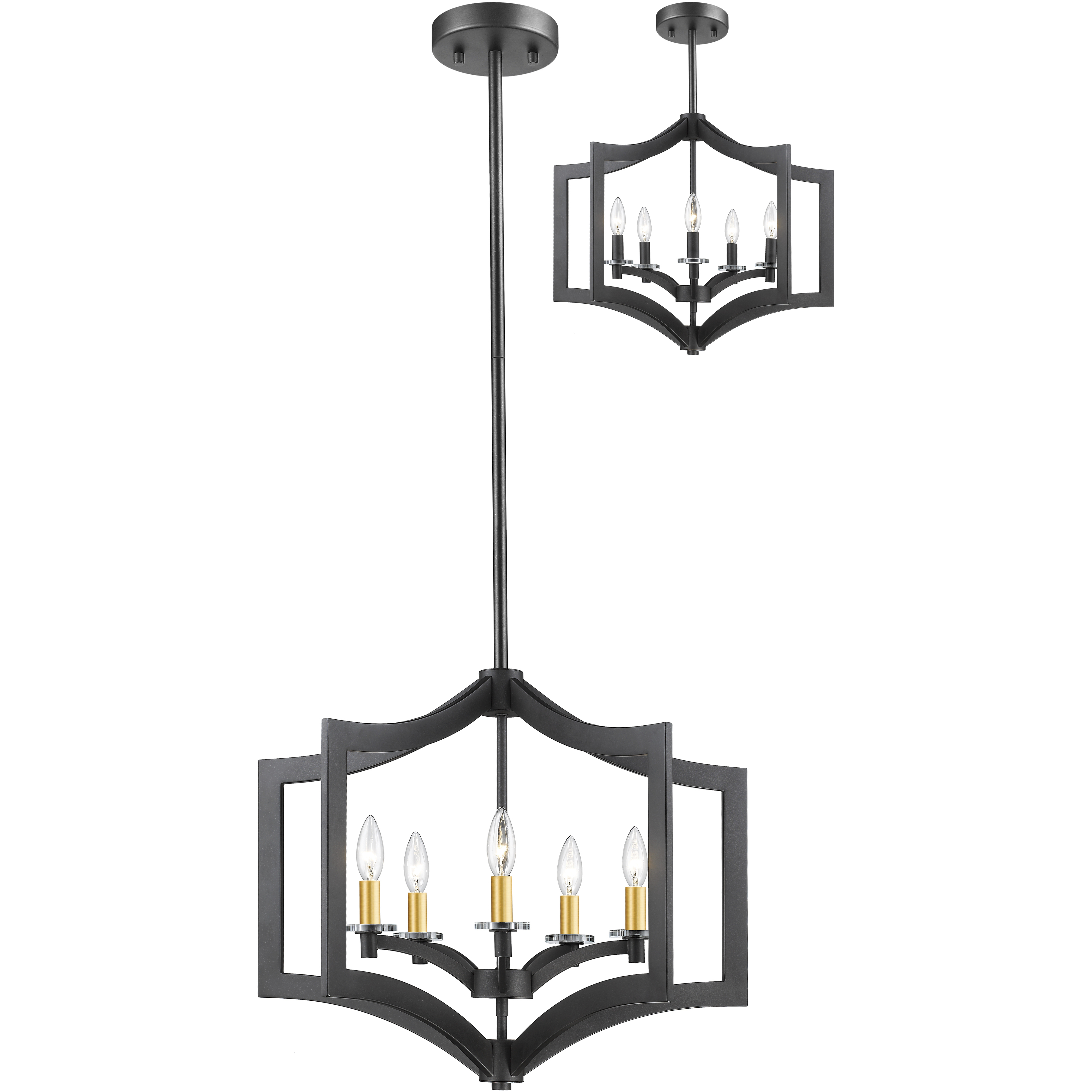 Zander 5 Light 23.6 inch Bronze Chandelier Ceiling Light