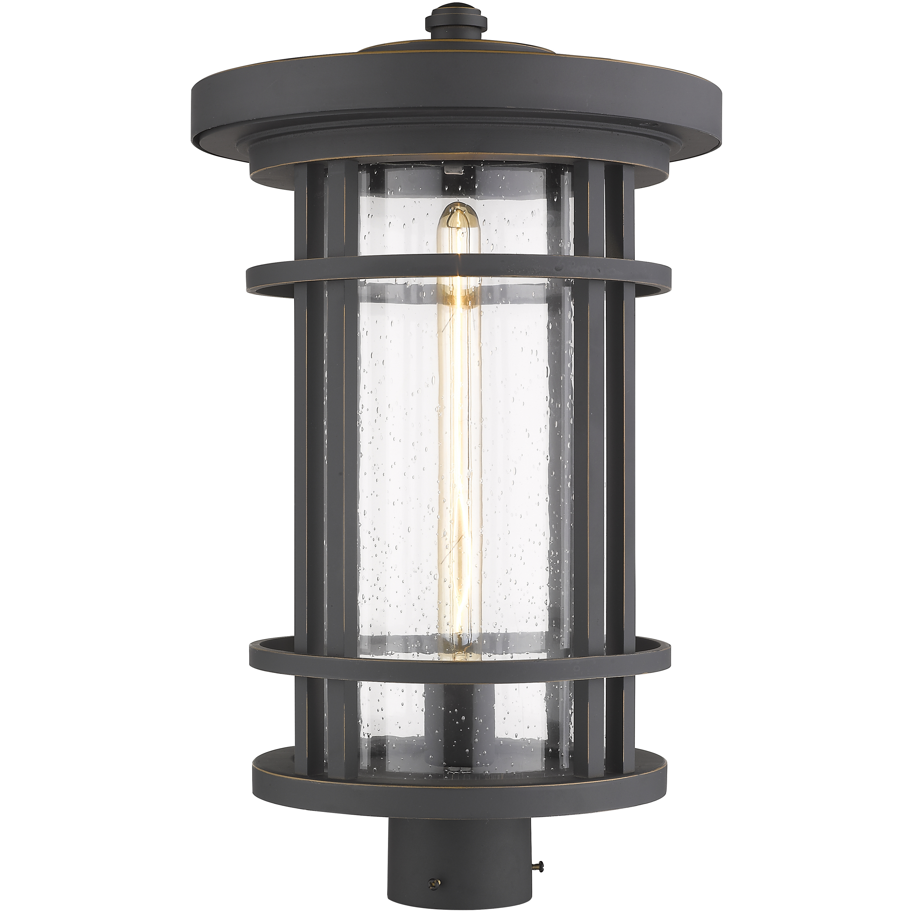 Jordan 1 Light 20.25 inch Oil Rubbed Bronze Outdoor Post Mount Fixture
