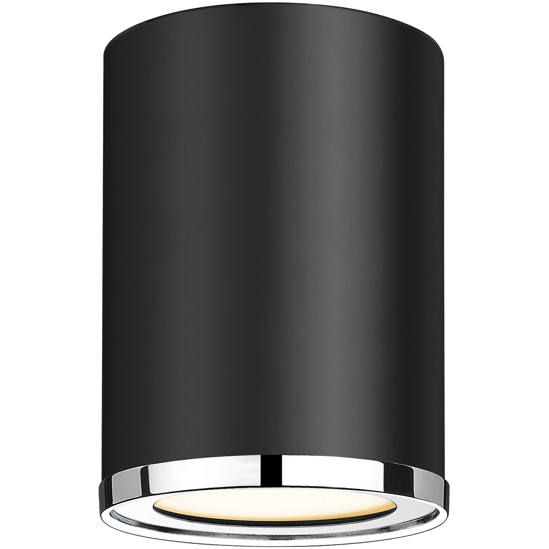 Arlo 1 Light 5.25 inch Matte Black and Chrome Flush Mount Ceiling Light