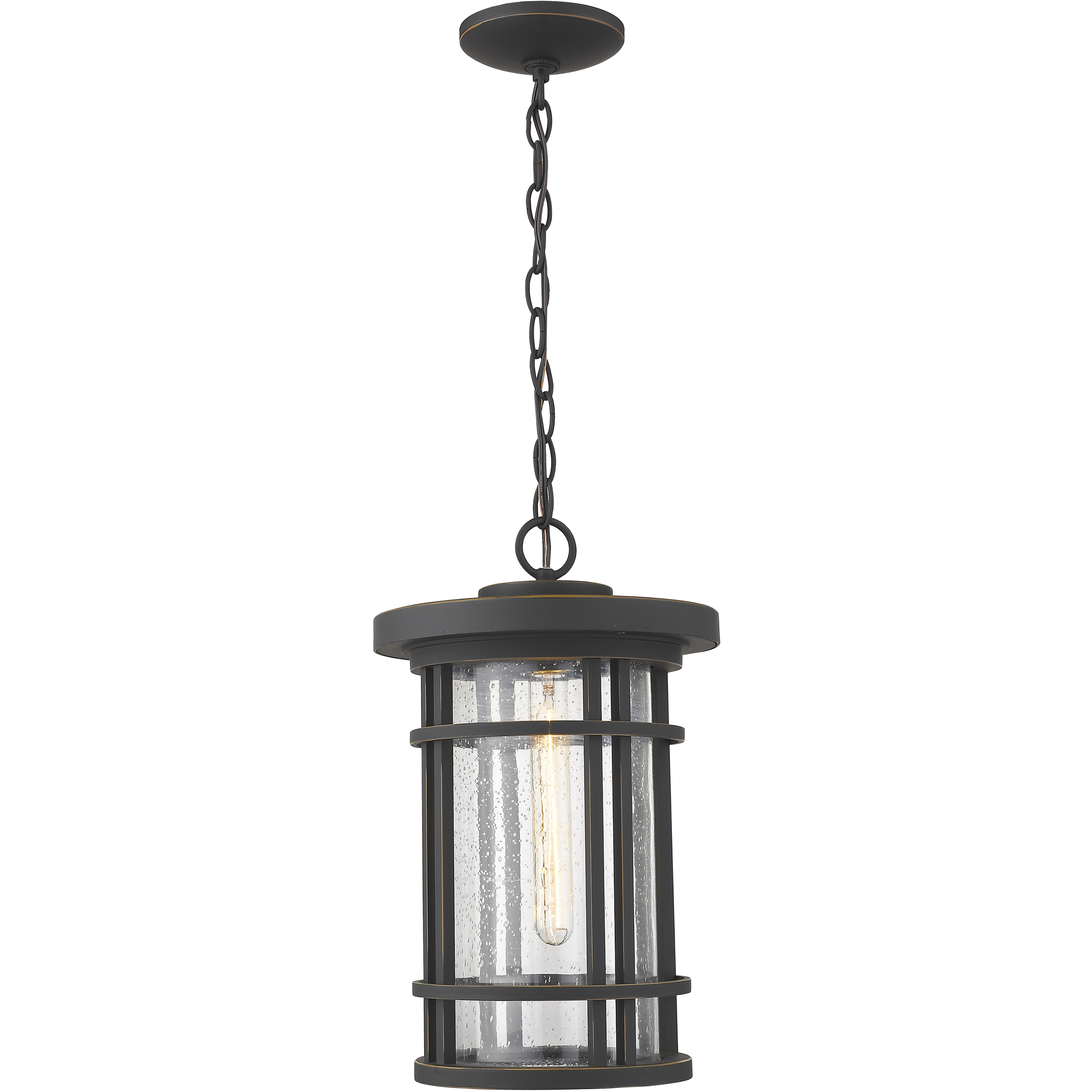 Jordan 1 Light 10 inch Oil Rubbed Bronze Outdoor Chain Mount Ceiling Fixture