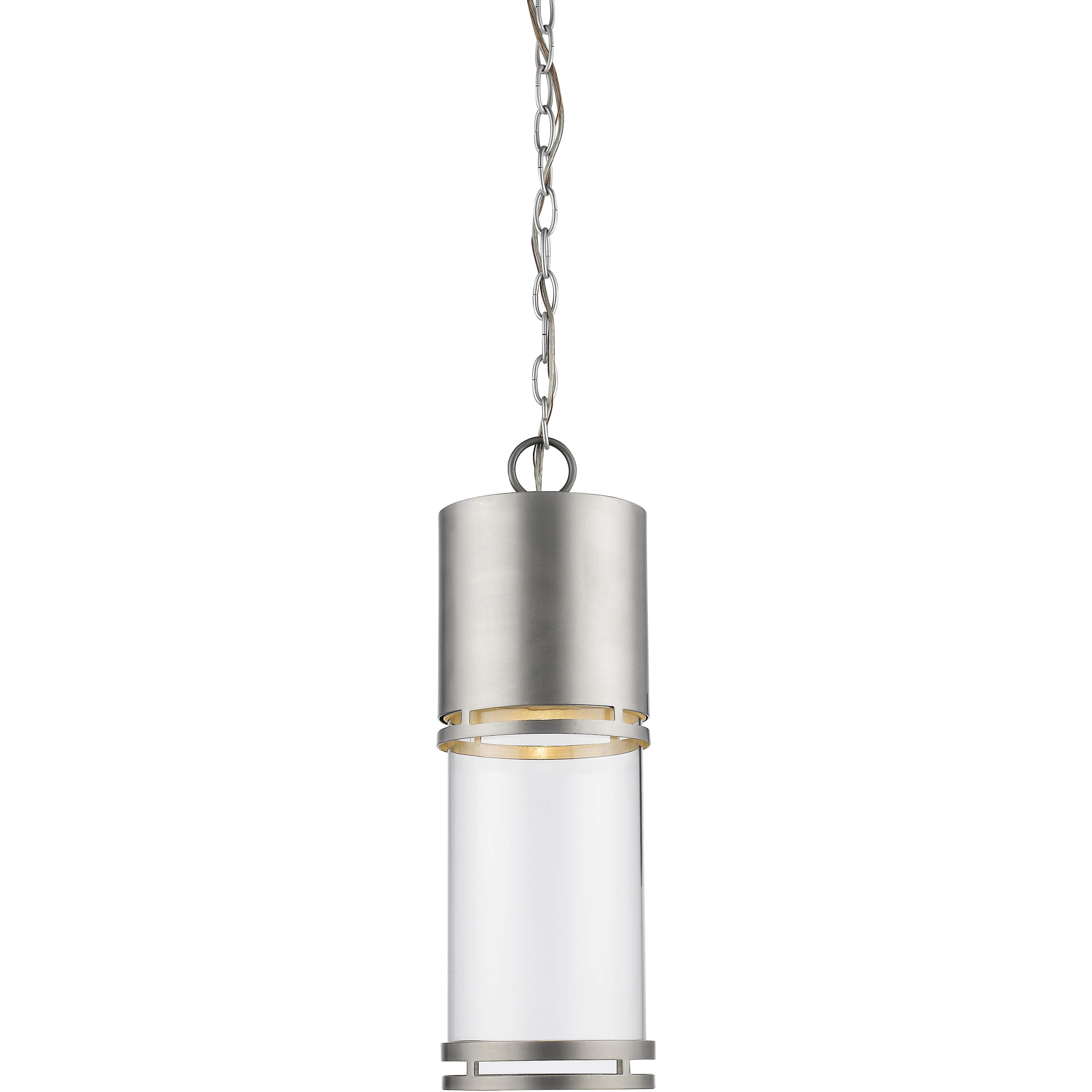 Luminata LED 5.88 inch Brushed Aluminum Outdoor Chain Mount Ceiling Fixture