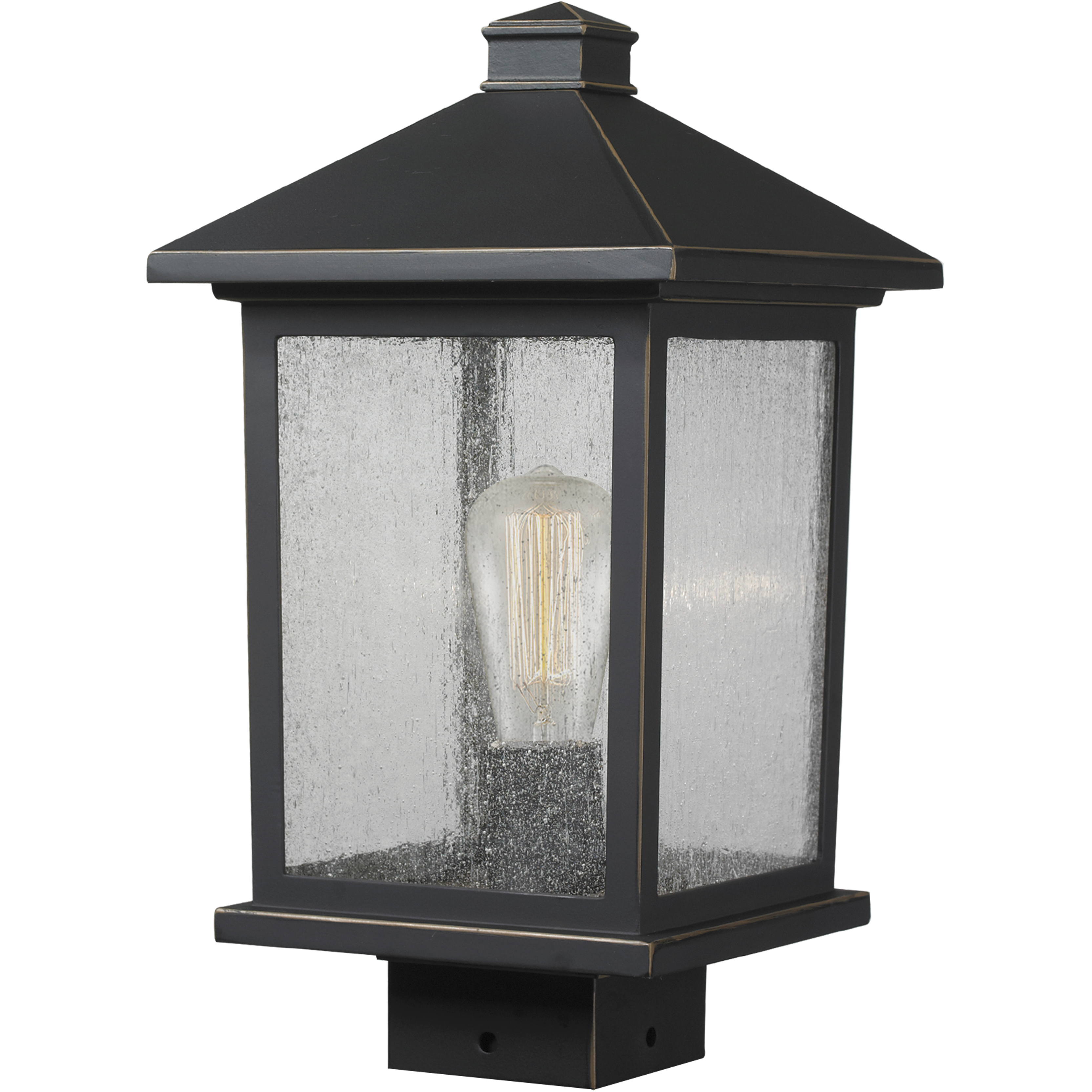 Portland 1 Light 14.38 inch Oil Rubbed Bronze Outdoor Post Mount Fixture