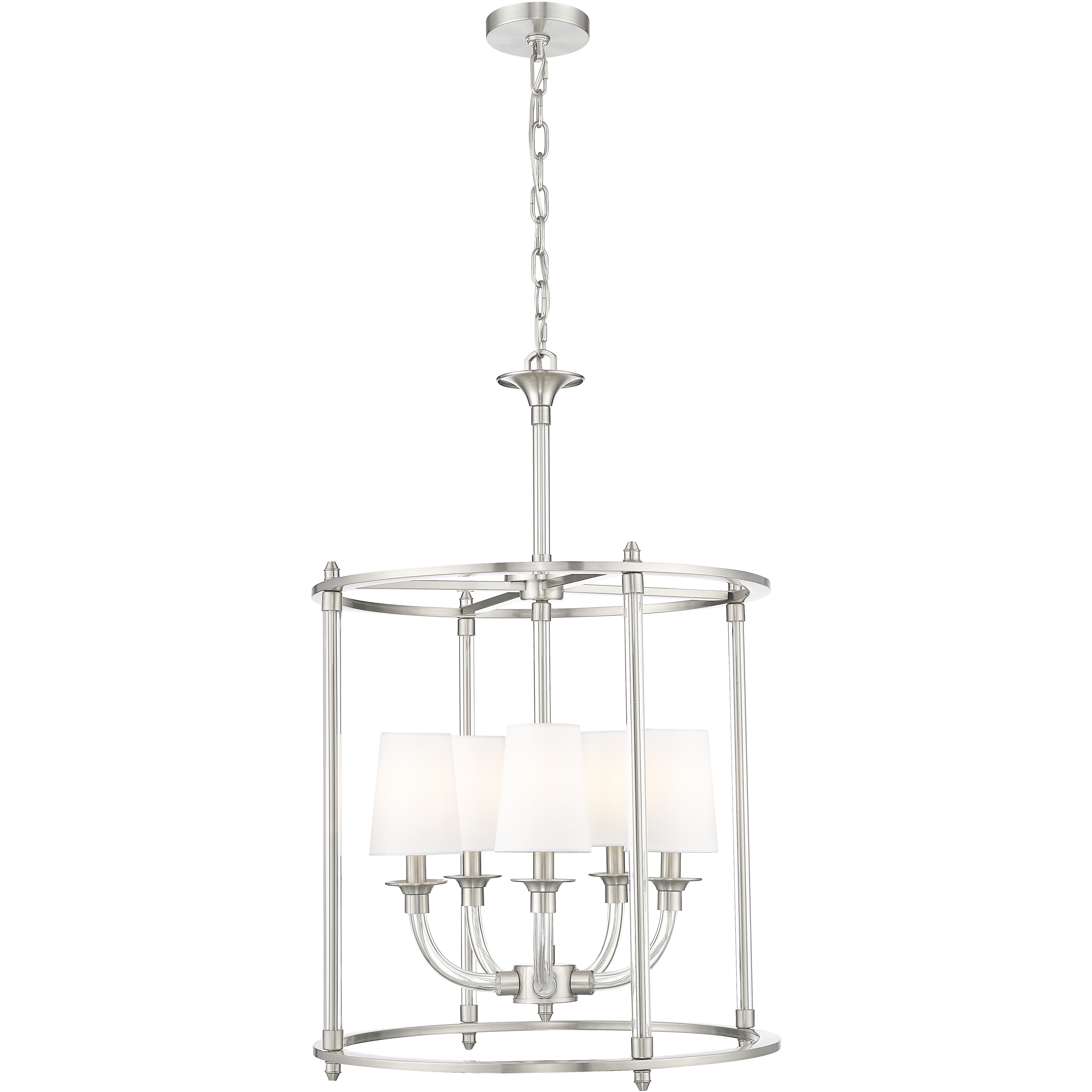 Katerina 5 Light 20 inch Brushed Nickel Chandelier Ceiling Light