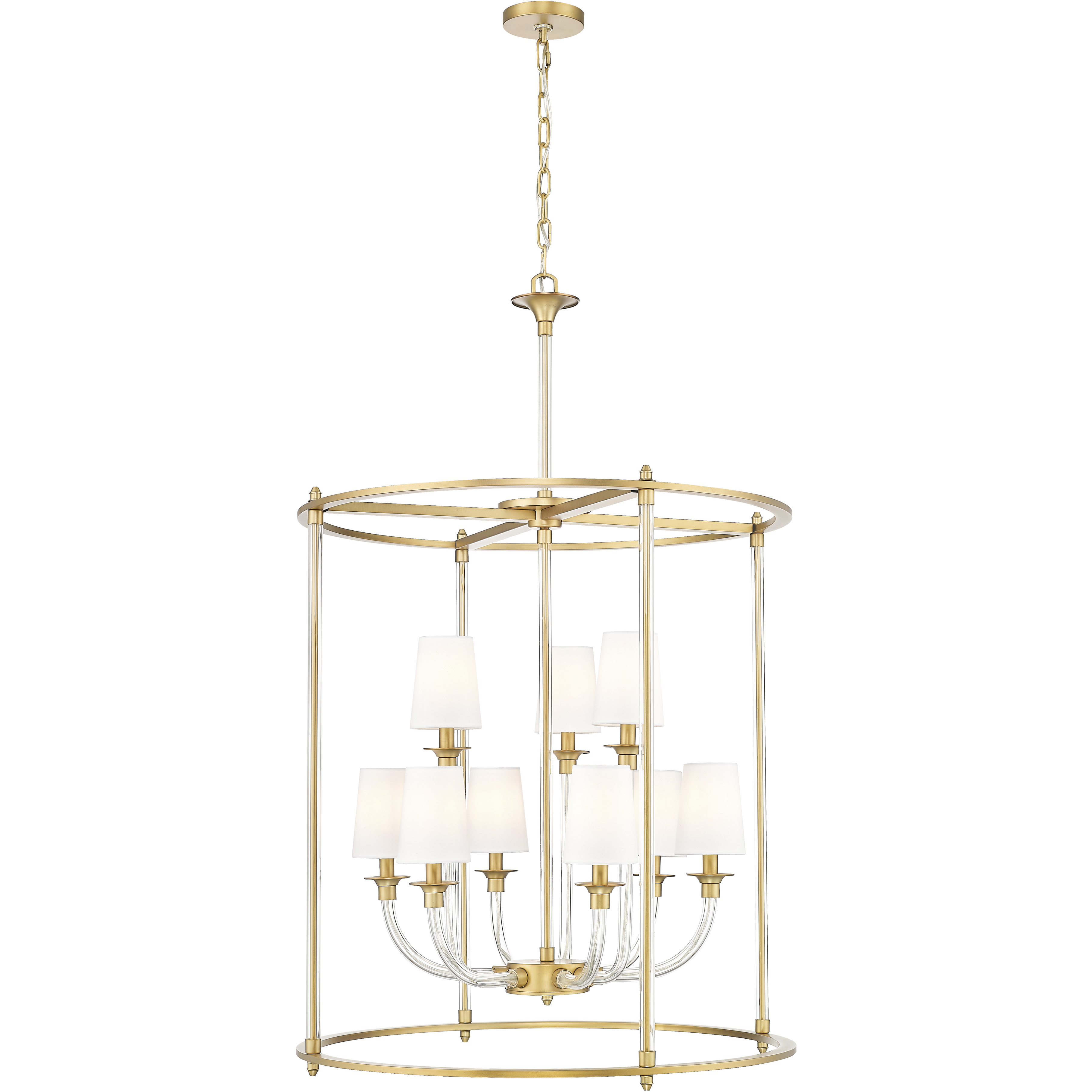Z-Lite Katerina 9 Light 28 inch Rubbed Brass Chandelier Ceiling Light 1950-9C-RB - Open Box