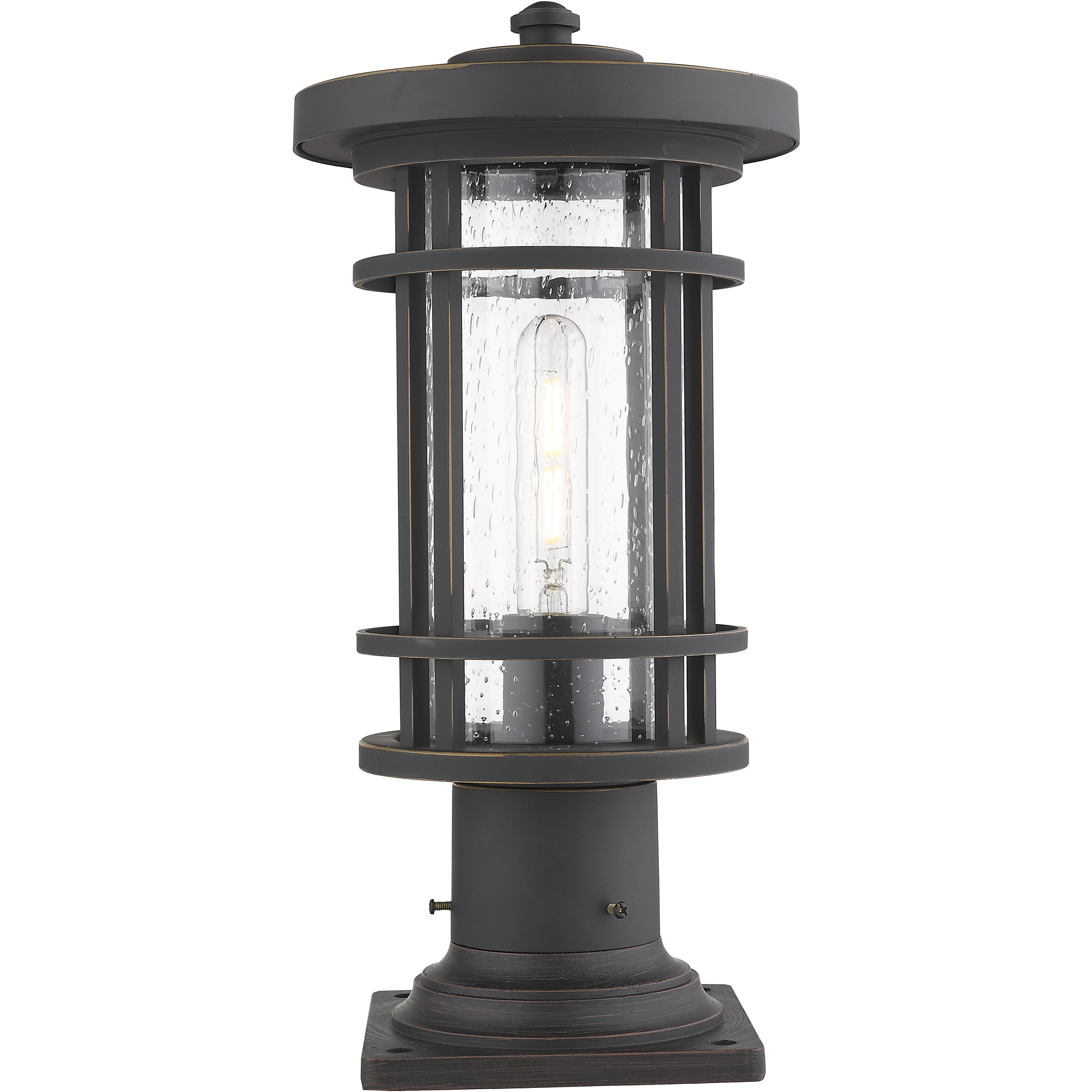 Jordan 1 Light 16.75 inch Oil Rubbed Bronze Outdoor Pier Mounted Fixture
