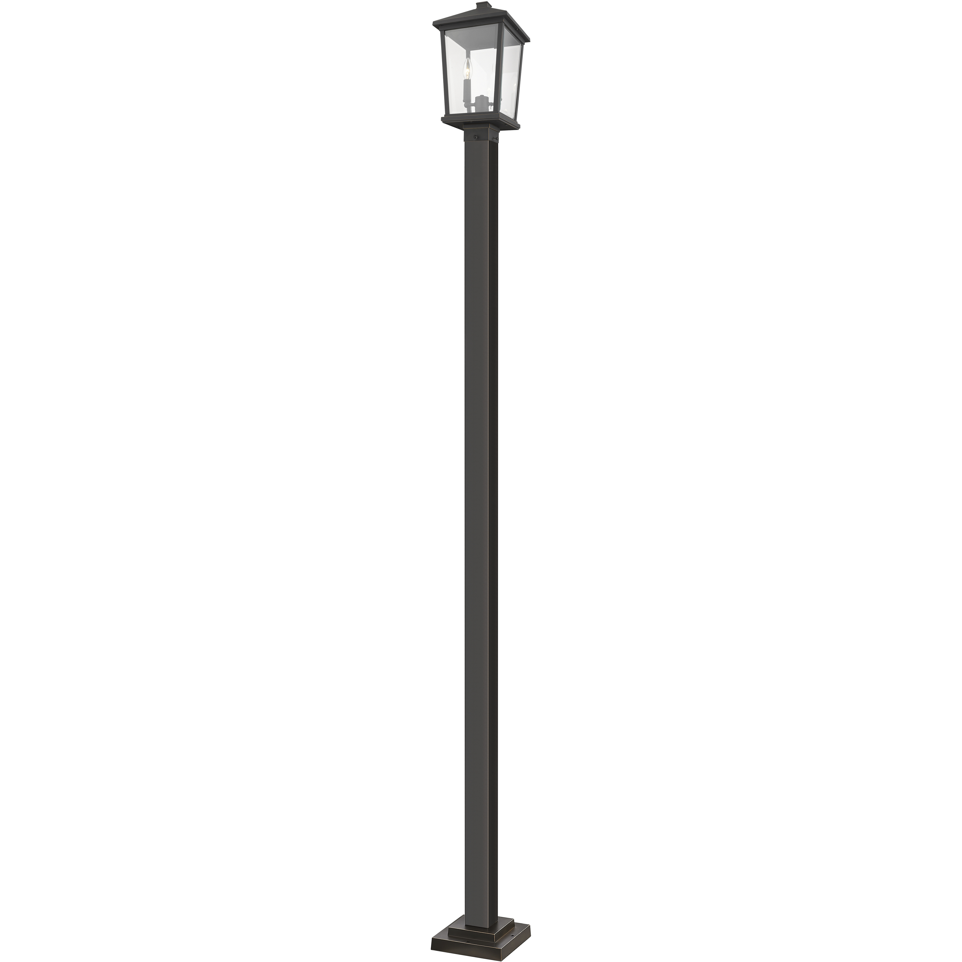 Beacon 2 Light 104.5 inch Oil Rubbed Bronze Outdoor Post Mounted Fixture