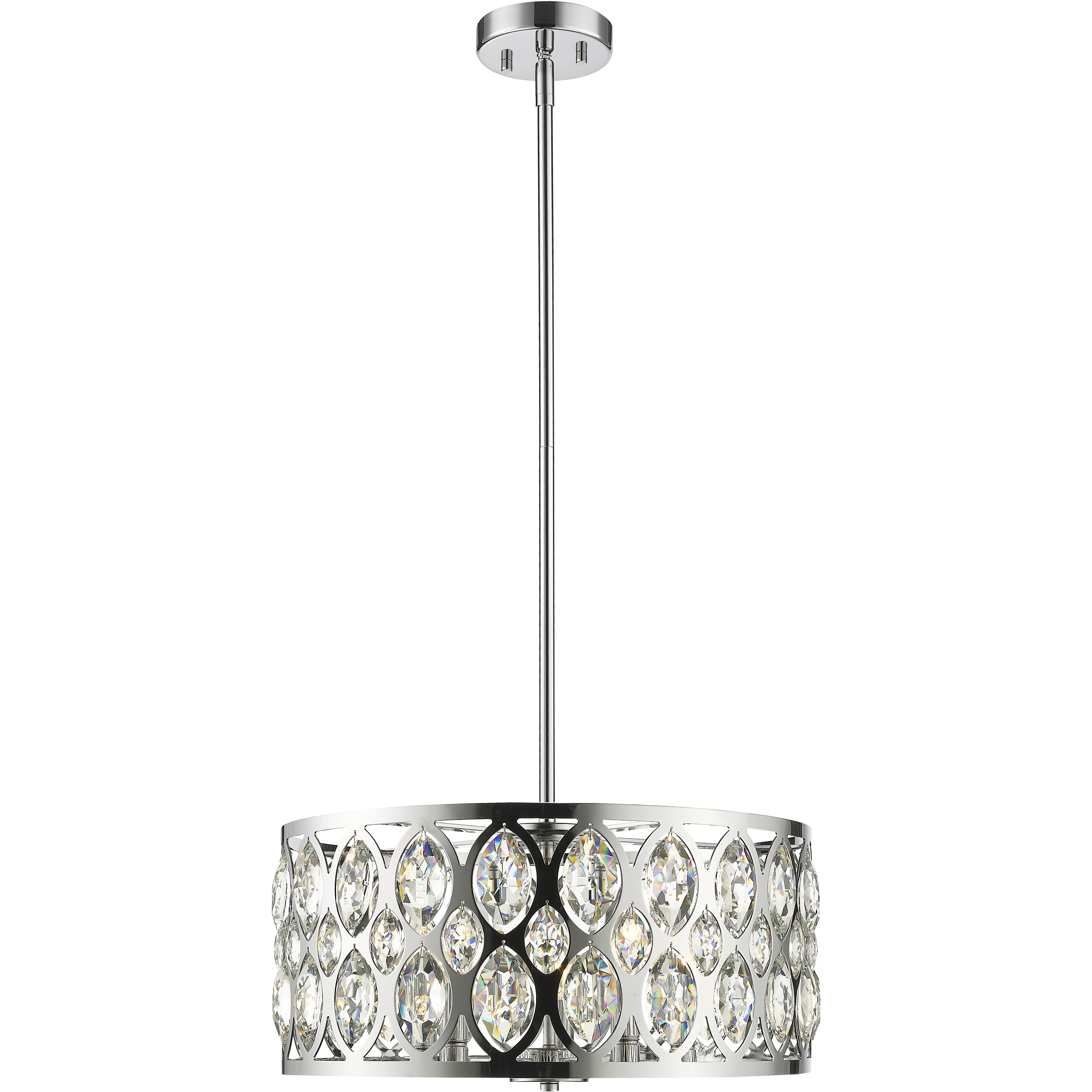 Dealey 5 Light 19.25 inch Chrome Chandelier Ceiling Light