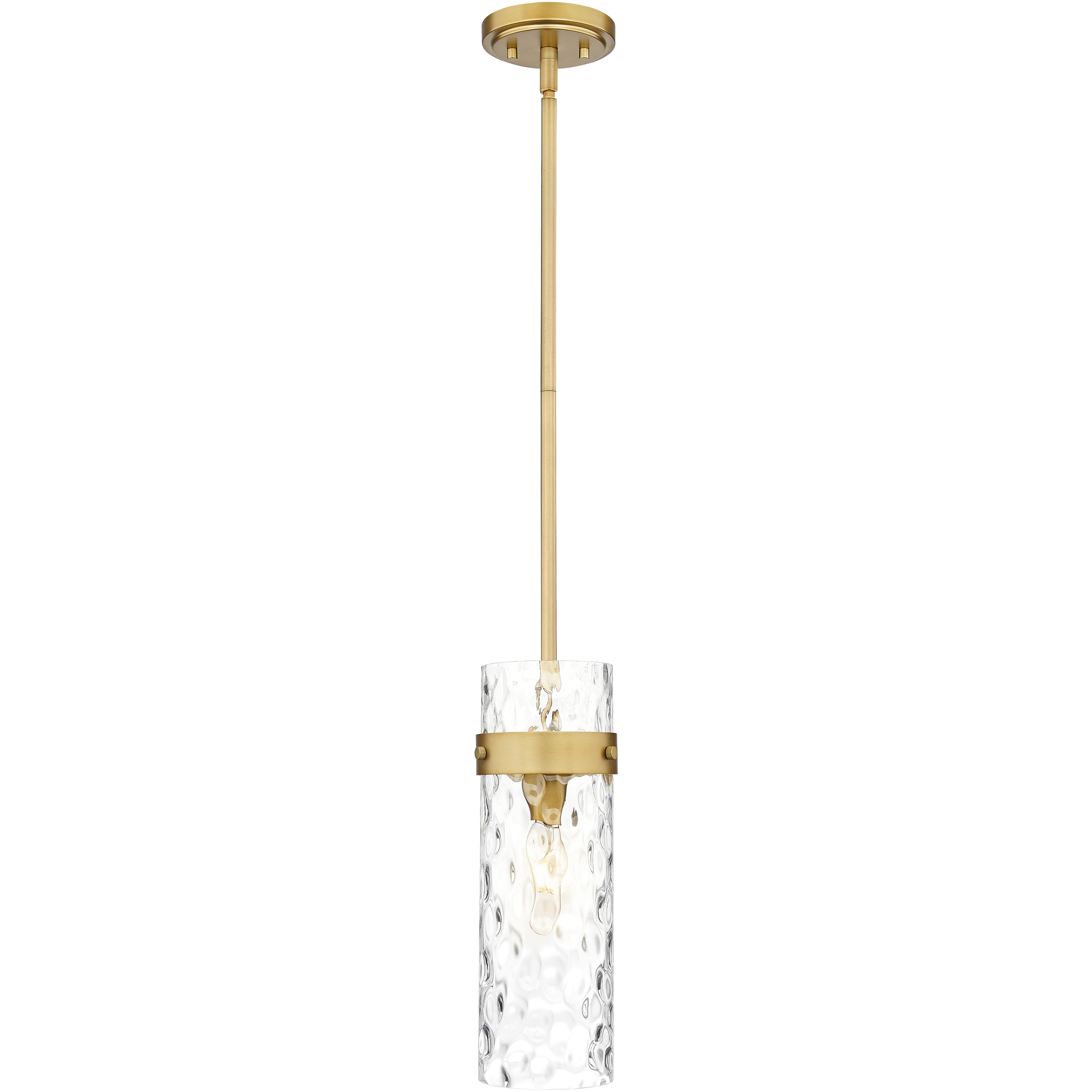 Fontaine 1 Light 5.75 inch Rubbed Brass Pendant Ceiling Light