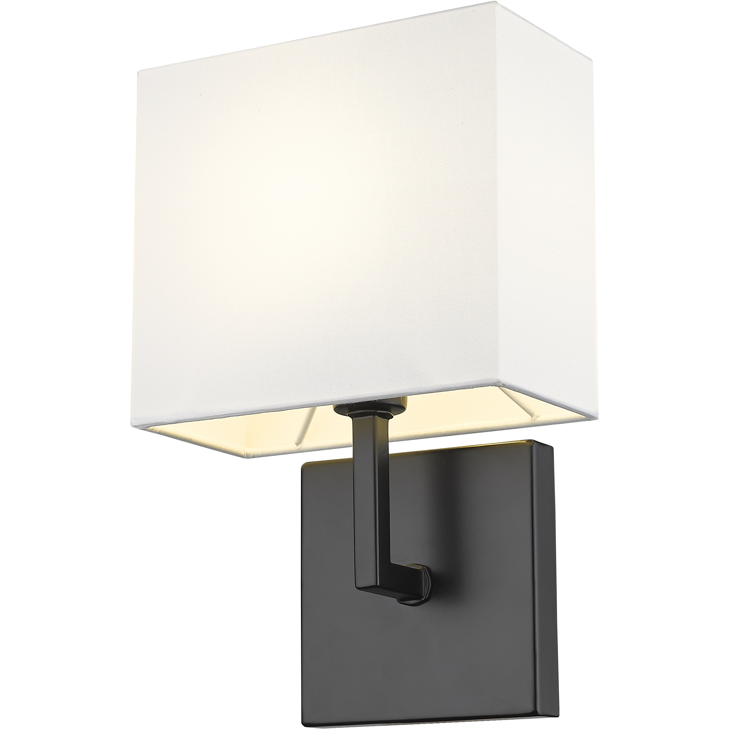 Saxon 1 Light 7 inch Matte Black Wall Sconce Wall Light