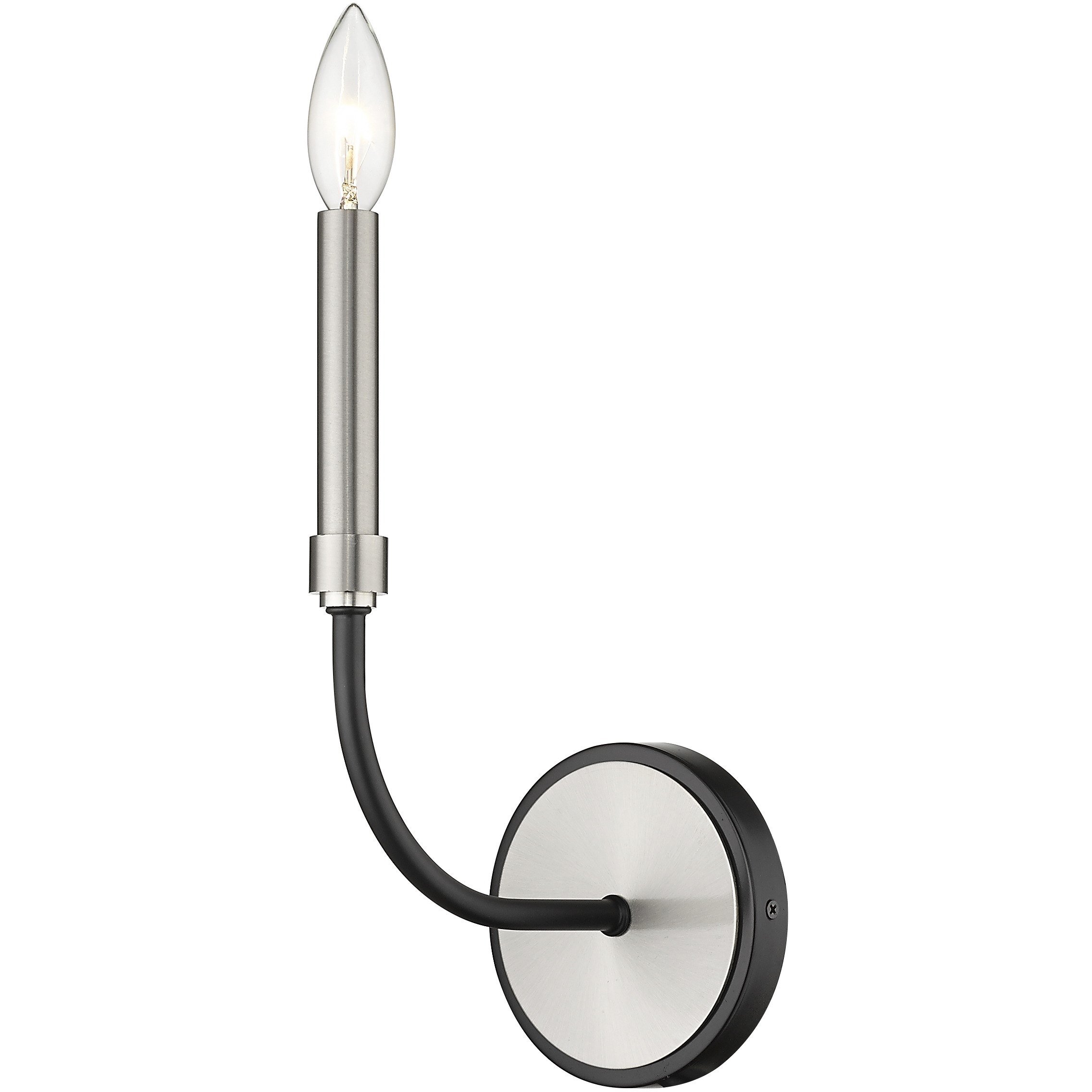 Haylie 1 Light 5.25 inch Matte Black and Brushed Nickel Wall Sconce Wall Light