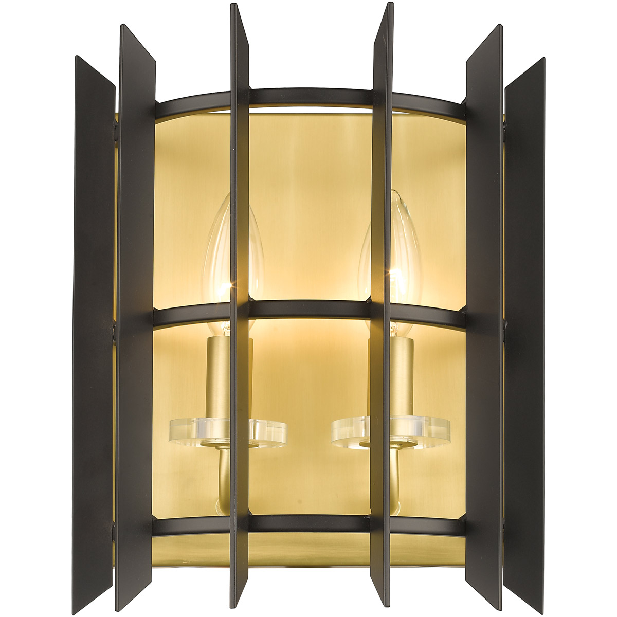 Haake 2 Light 9.12 inch Satin Brass Wall Sconce Wall Light