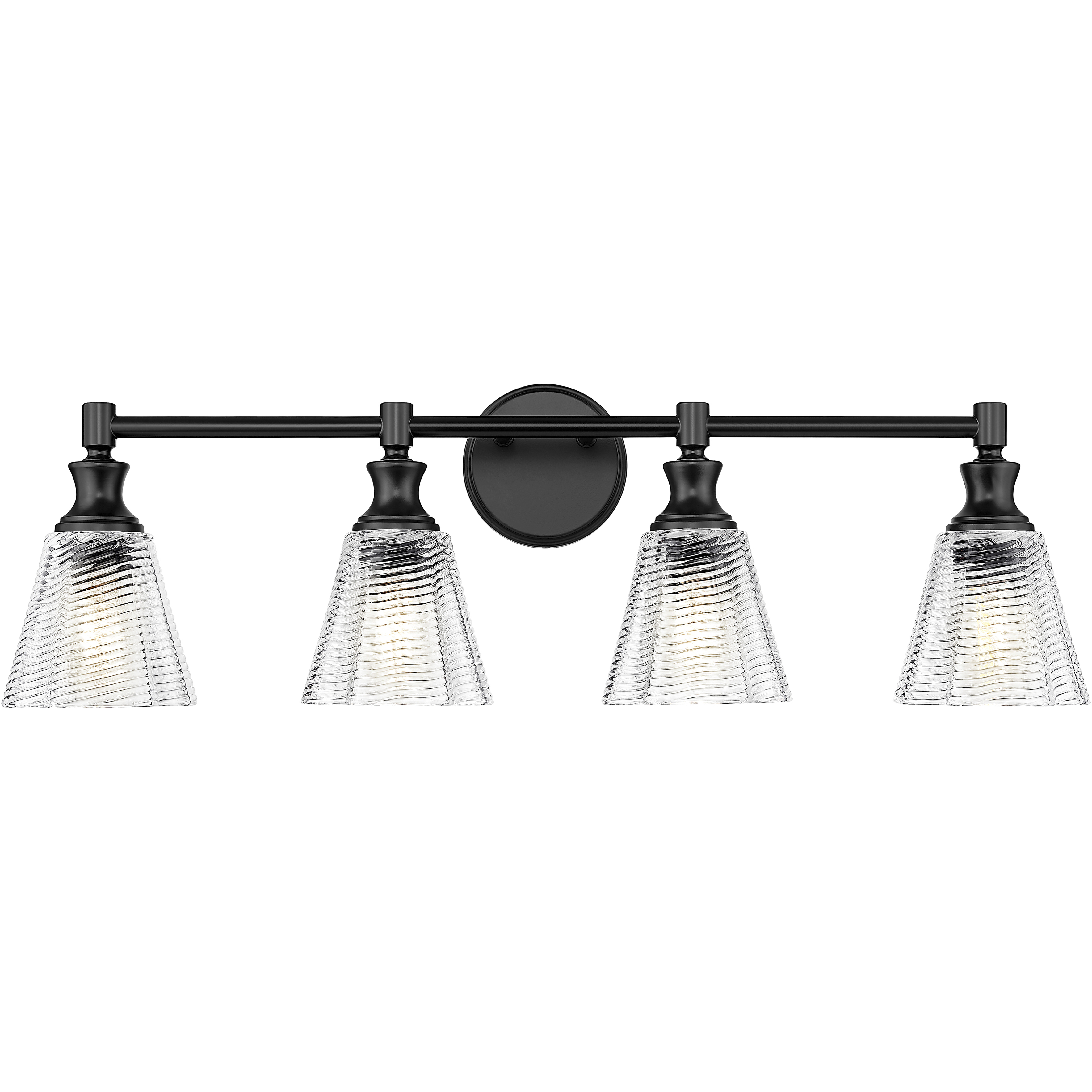Auden 4 Light 31.75 inch Matte Black Bath Vanity Wall Light