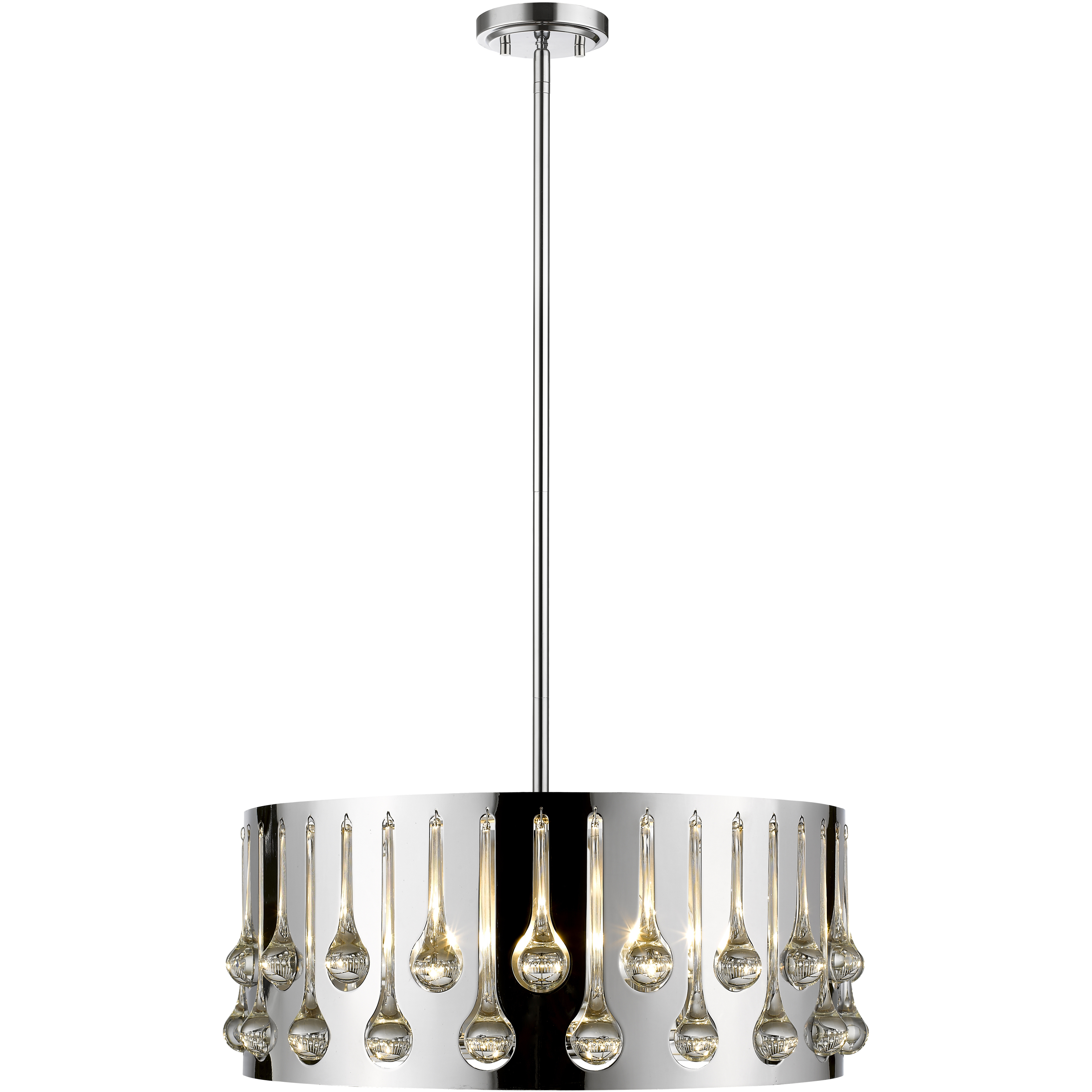 Oberon 5 Light 21 inch Chrome Pendant Ceiling Light