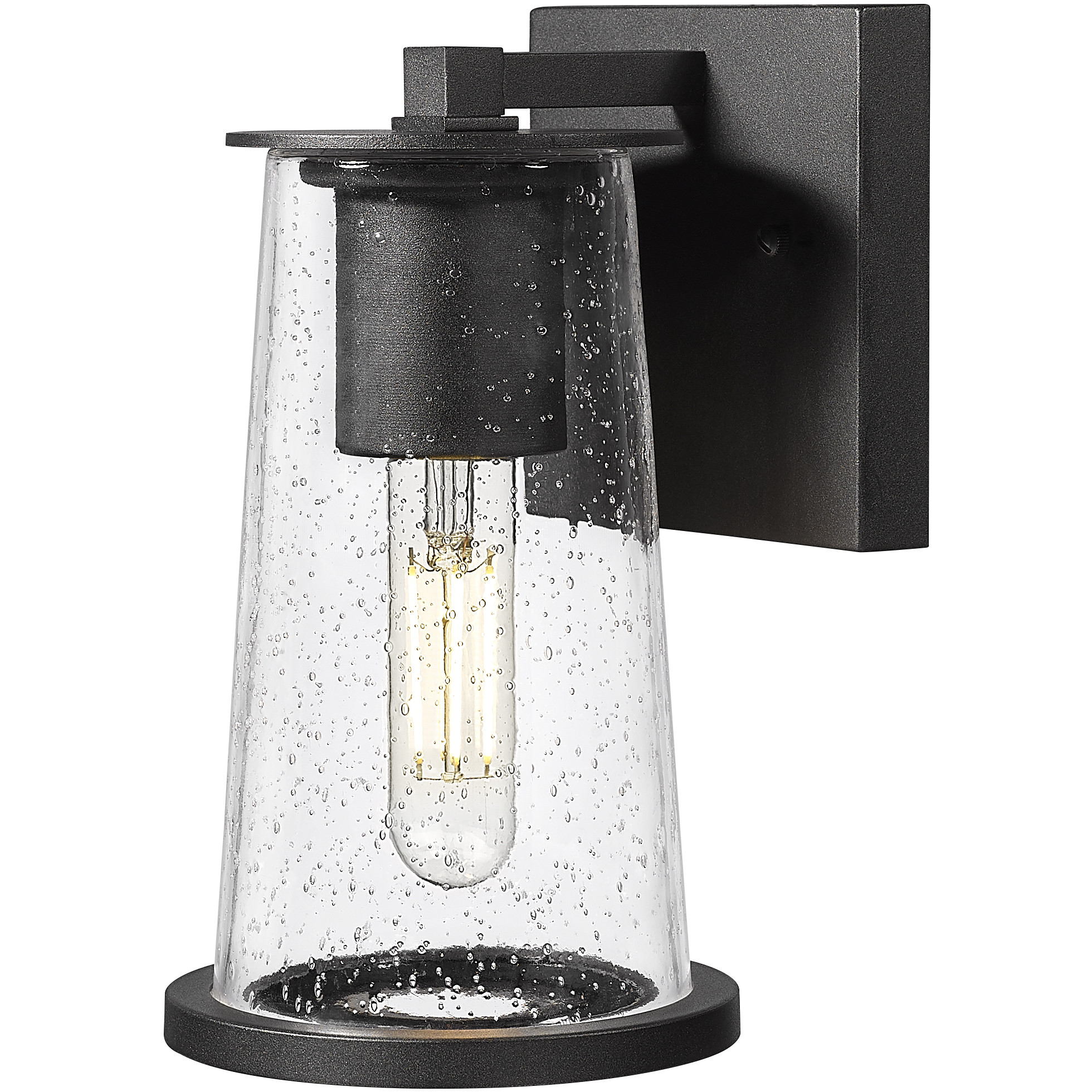 Bar Harbor 1 Light 9 inch Sand Black Outdoor Wall Light