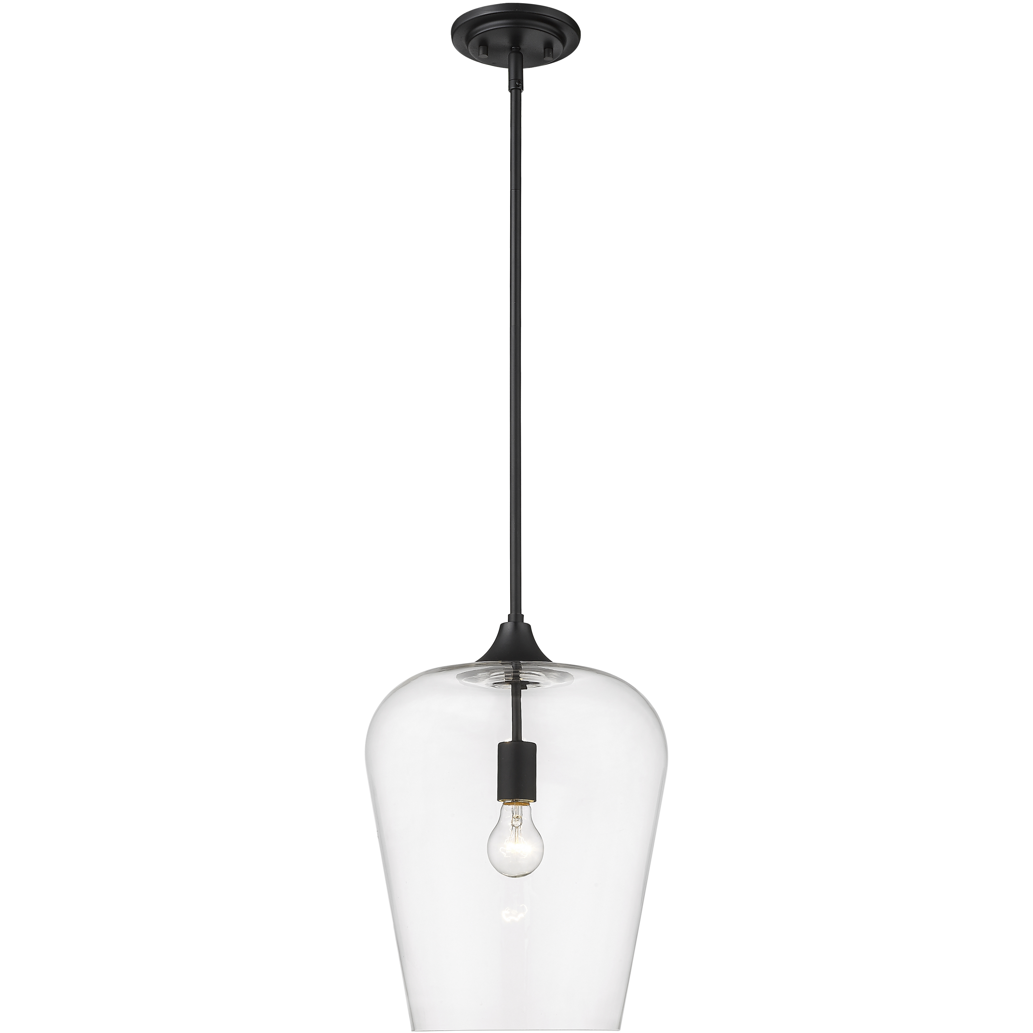 Joliet 1 Light 12 inch Matte Black Pendant Ceiling Light