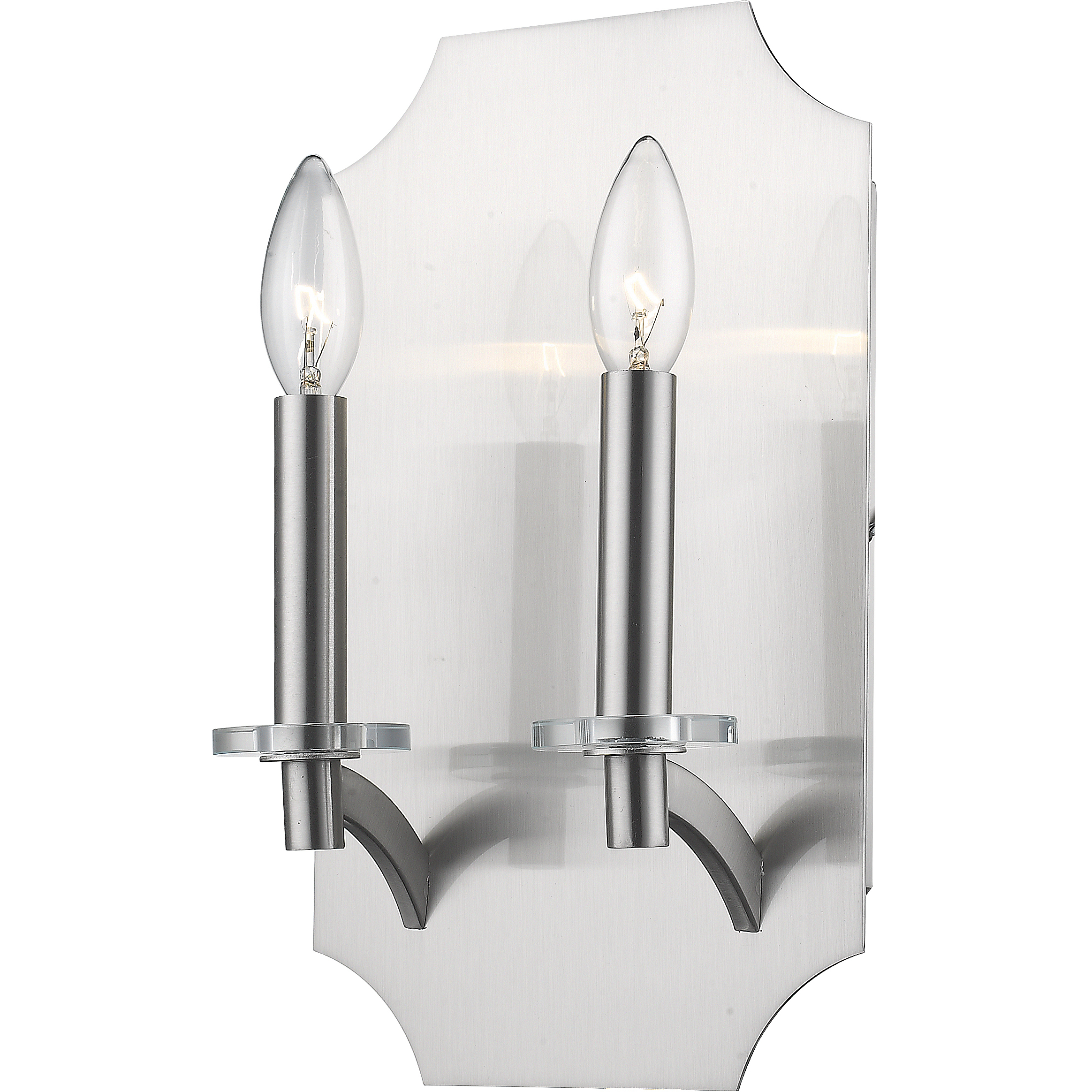 Zander 2 Light 13 inch Brushed Nickel Wall Sconce Wall Light