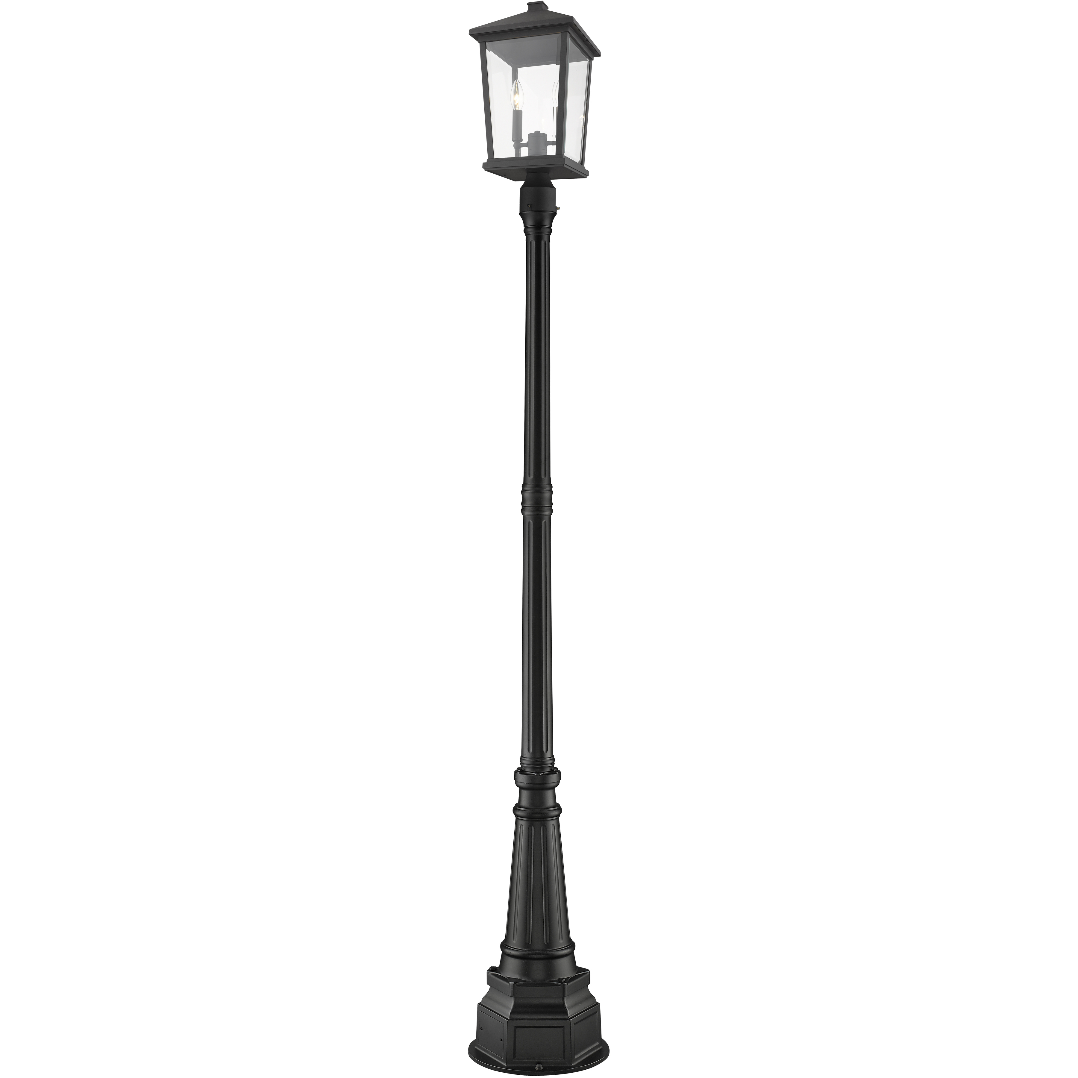 Beacon 2 Light 91.25 inch Black Outdoor Post Mounted Fixture