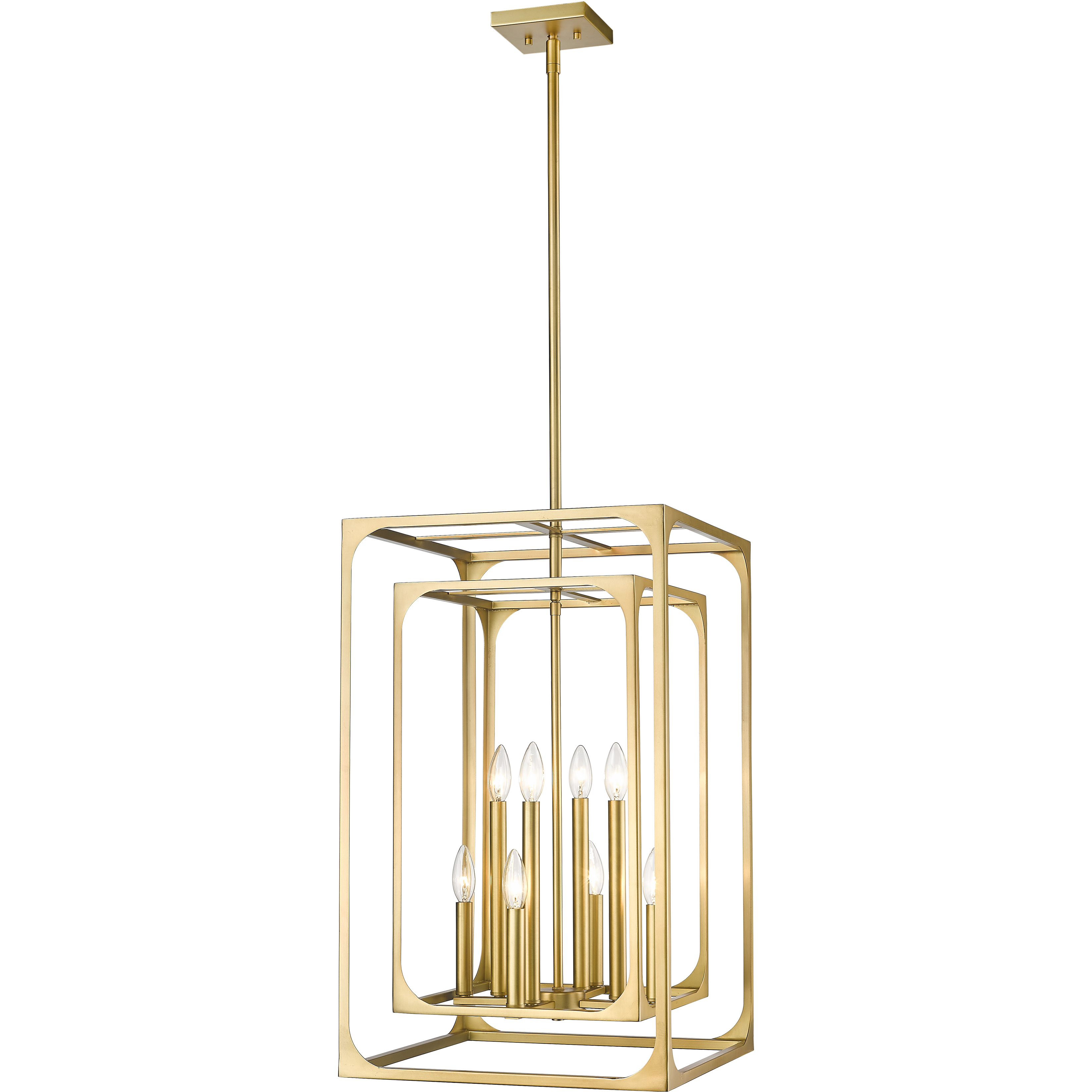 Easton 8 Light 16.5 inch Rubbed Brass Chandelier Ceiling Light
