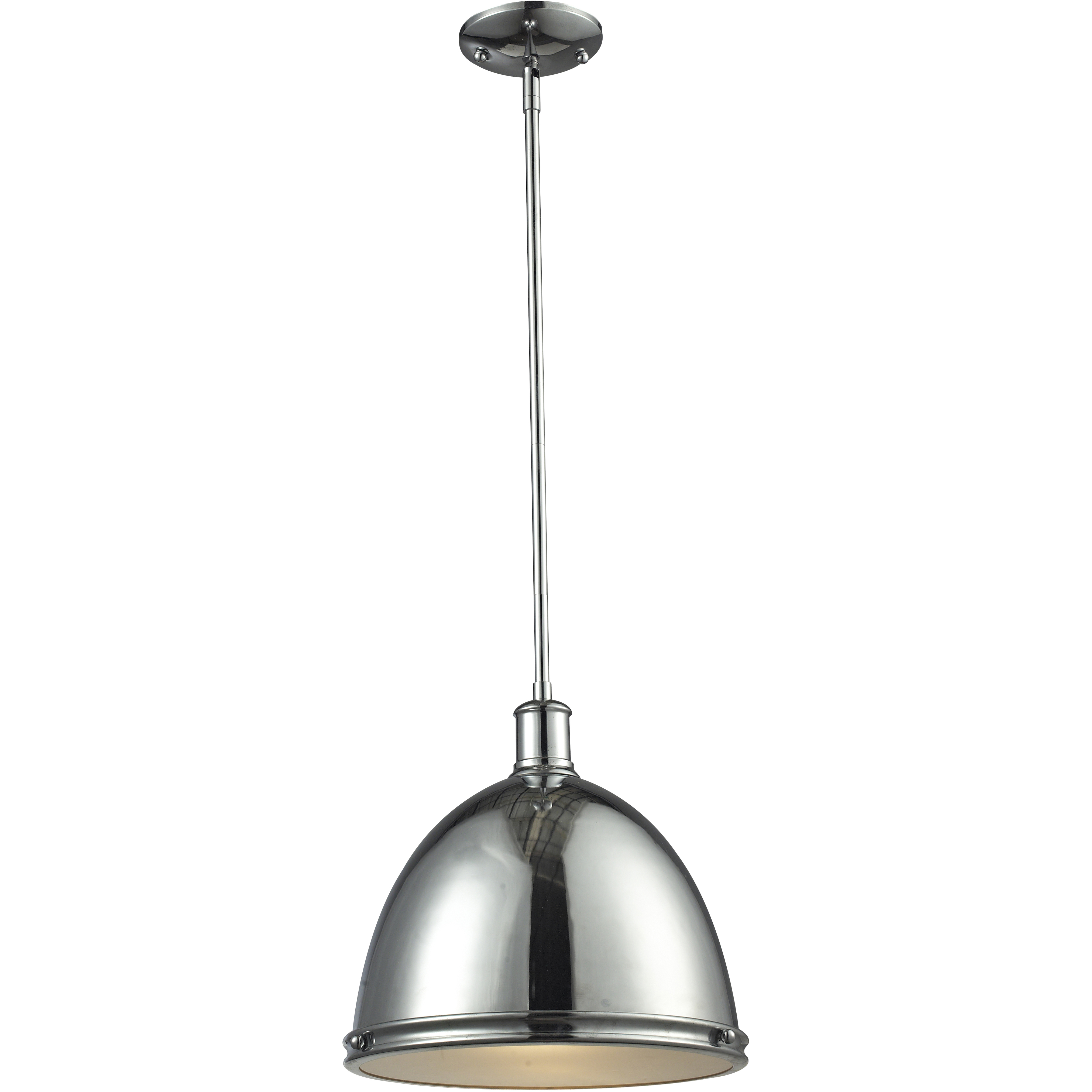 Mason 1 Light 13 inch Chrome Pendant Ceiling Light in 5.8, Chrome Steel