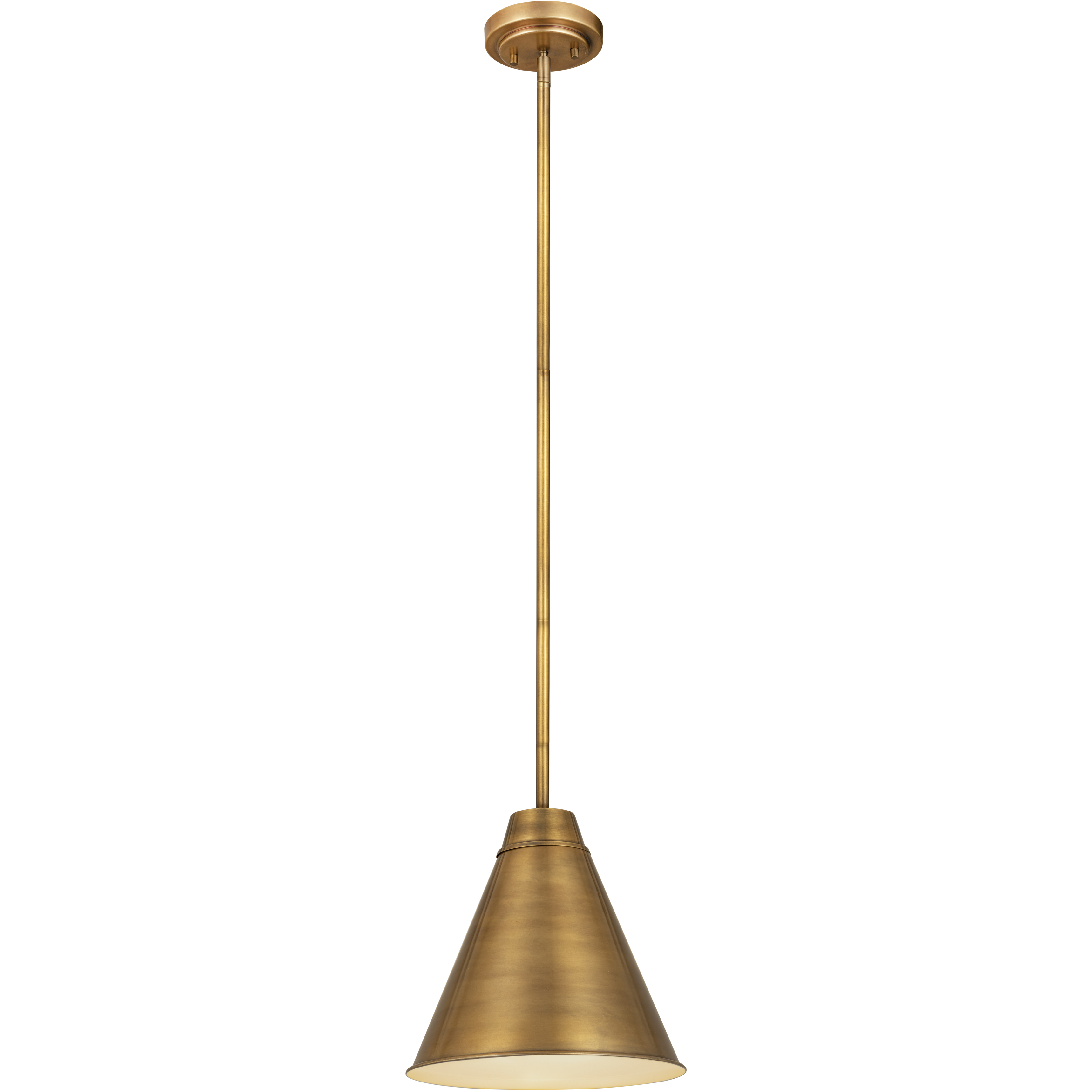 Eaton 1 Light 12 inch Rubbed Brass Pendant Ceiling Light
