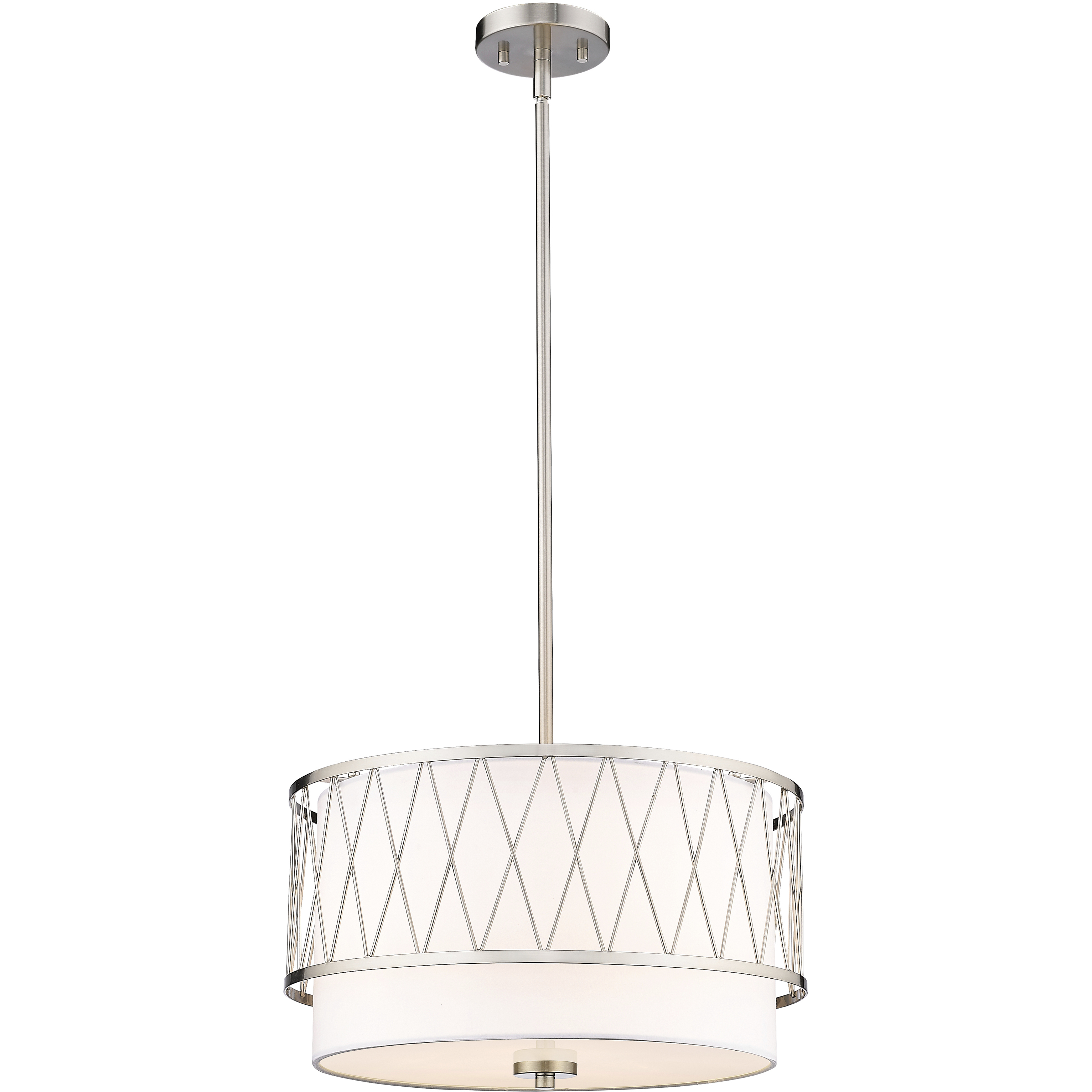 Dalton 3 Light 17 inch Brushed Nickel Pendant Ceiling Light