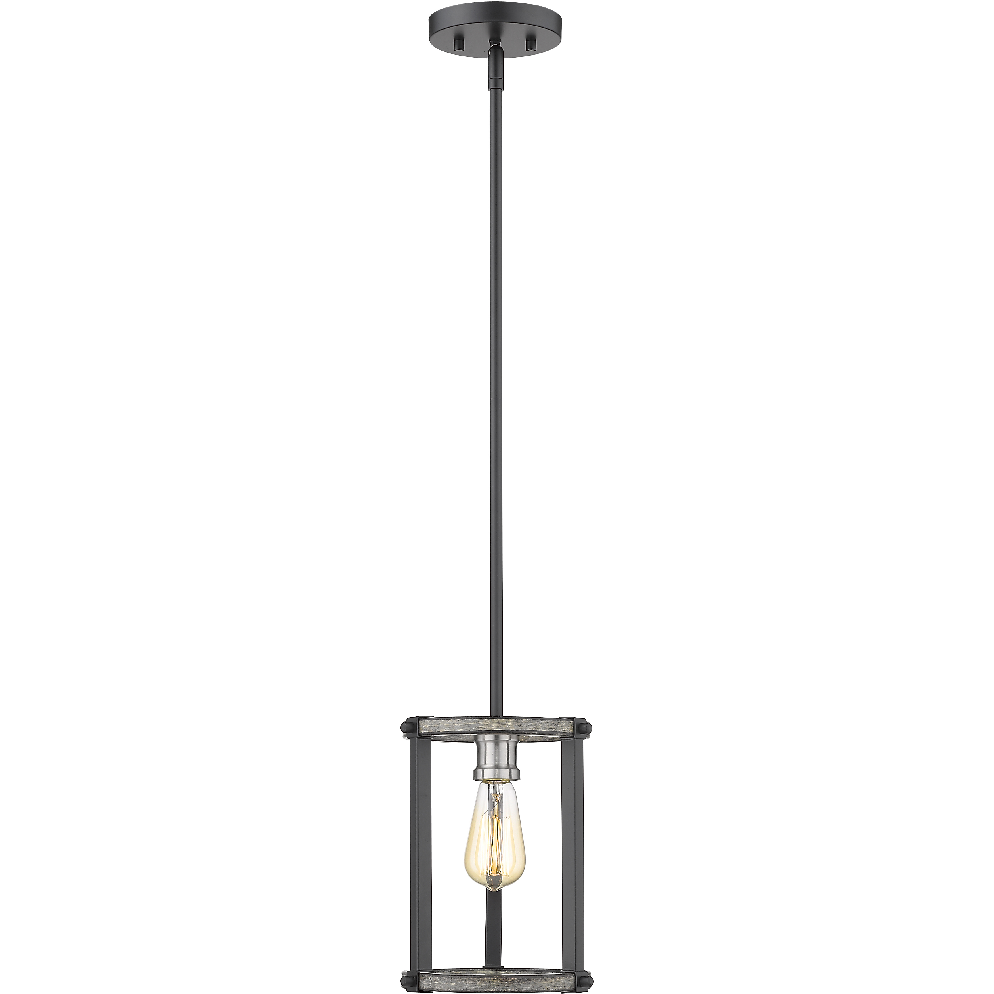Kirkland 1 Light 7 inch Ashen Barnboard Pendant Ceiling Light