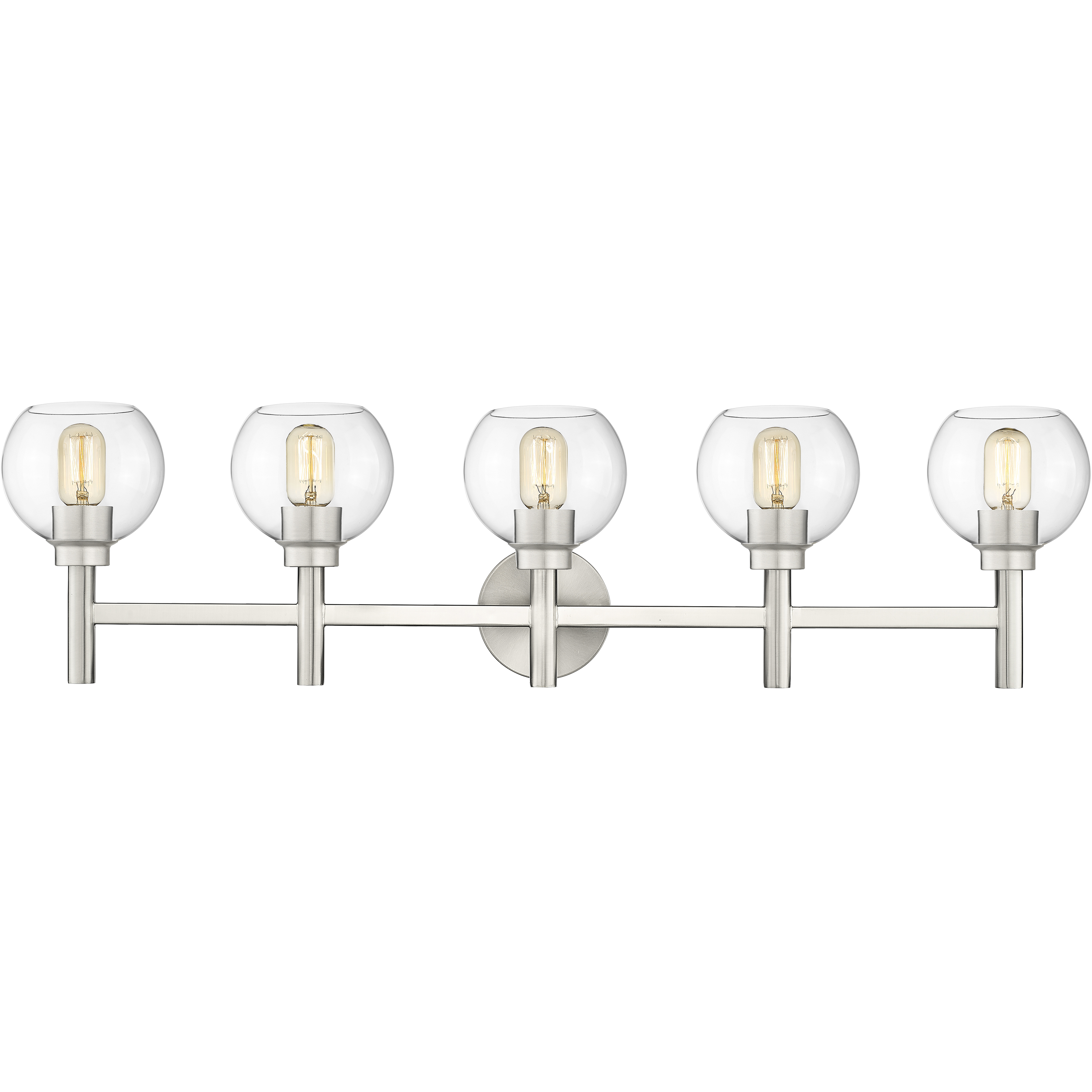 Sutton 5 Light 39.5 inch Brushed Nickel Vanity Wall Light