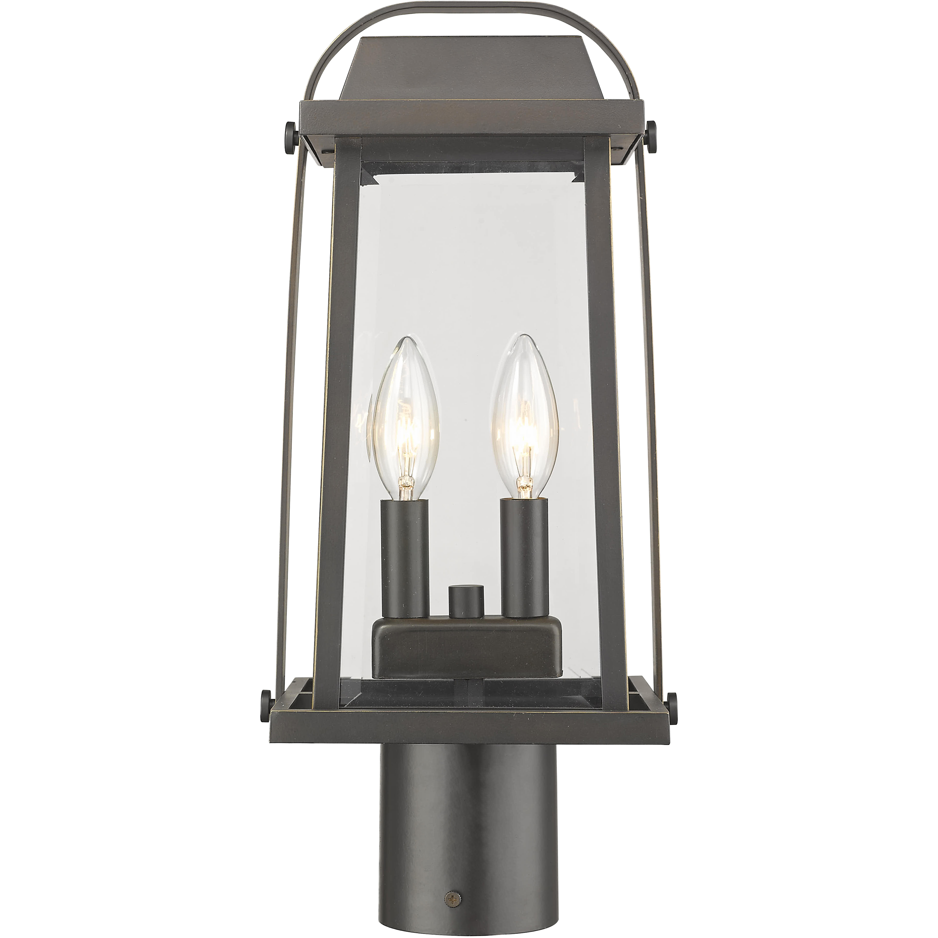 Millworks 2 Light 16.75 inch Oil Rubbed Bronze Outdoor Post Mount Fixture