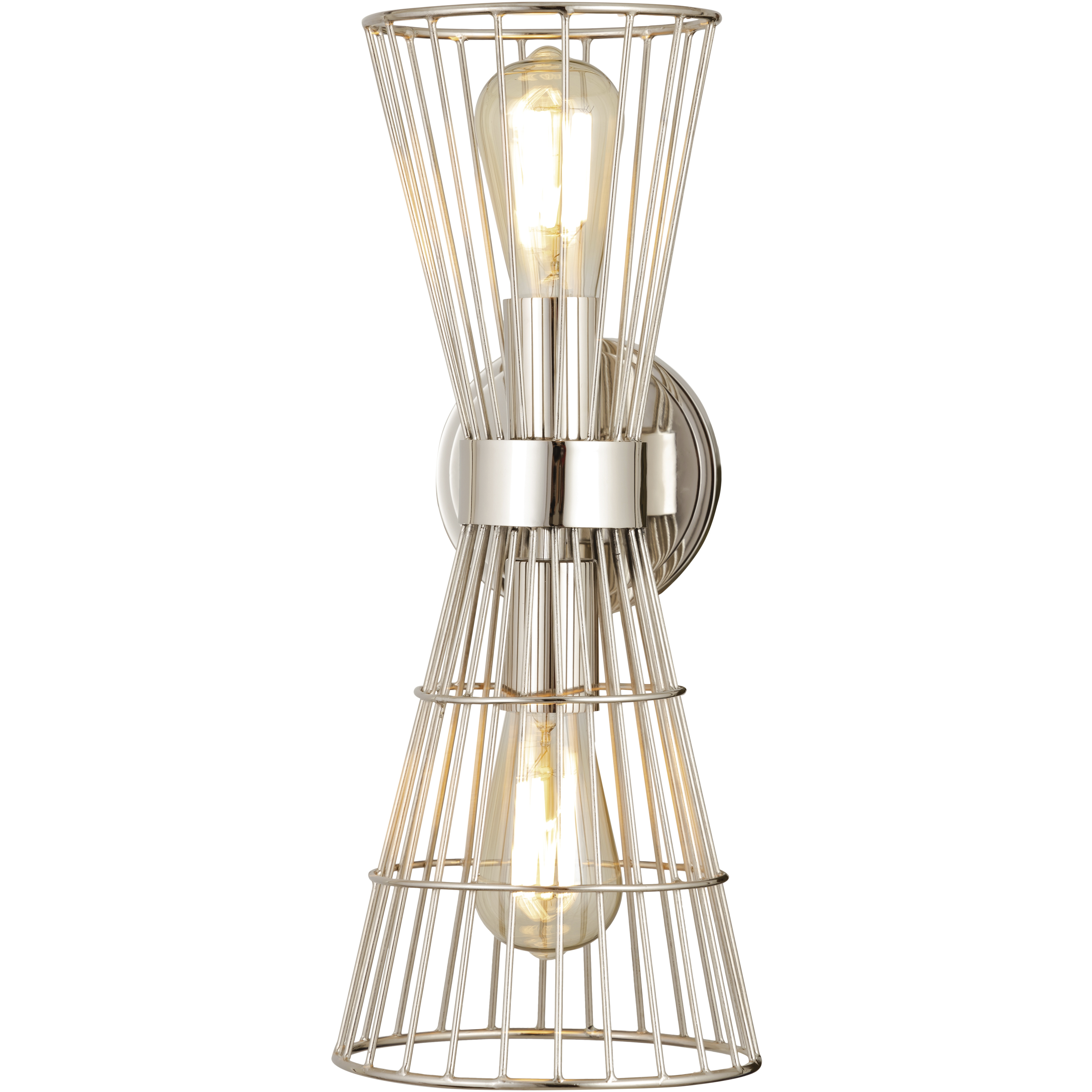 Alito 2 Light 7 inch Polished Nickel Wall Sconce Wall Light