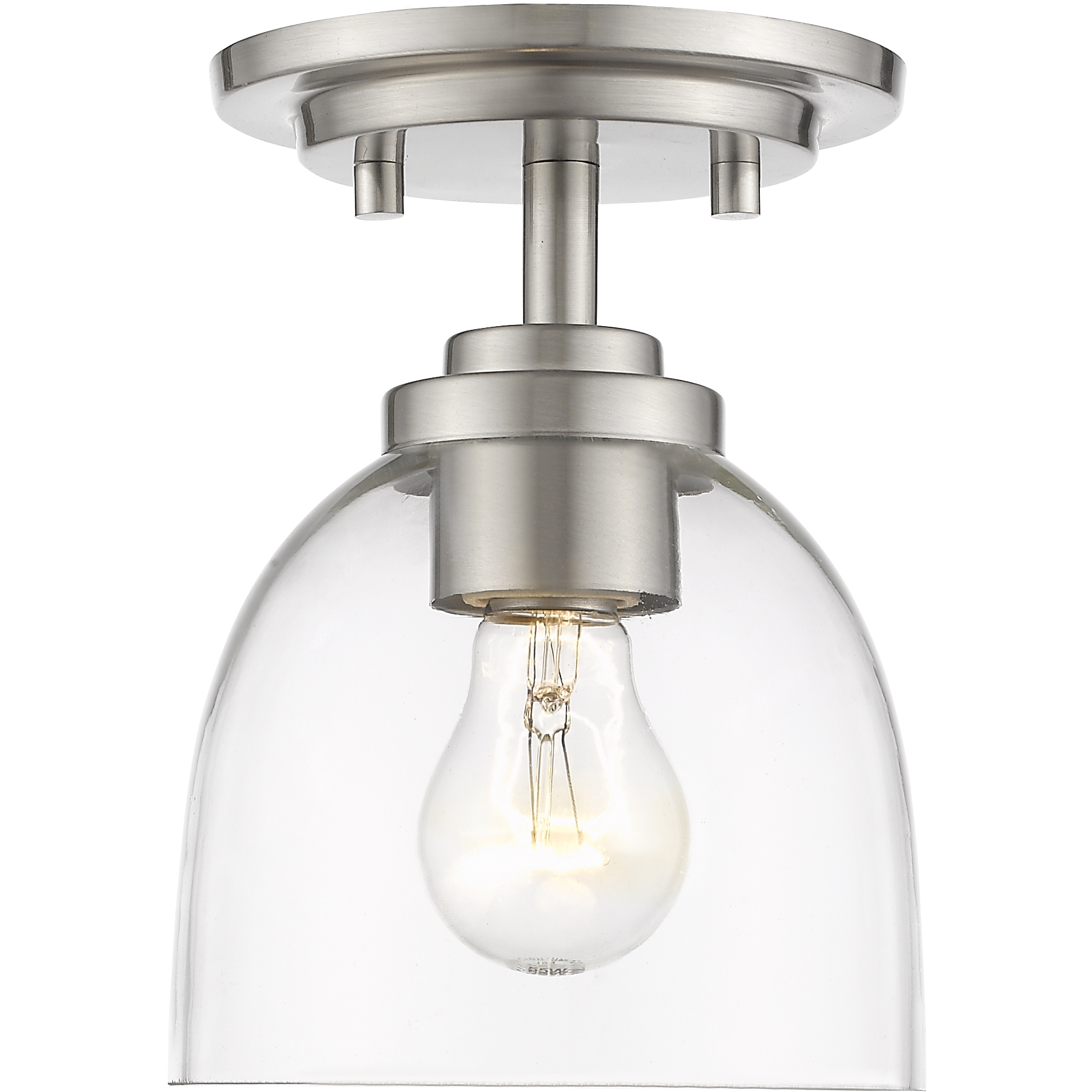 Ashton 1 Light 6 inch Brushed Nickel Flush Mount Ceiling Light