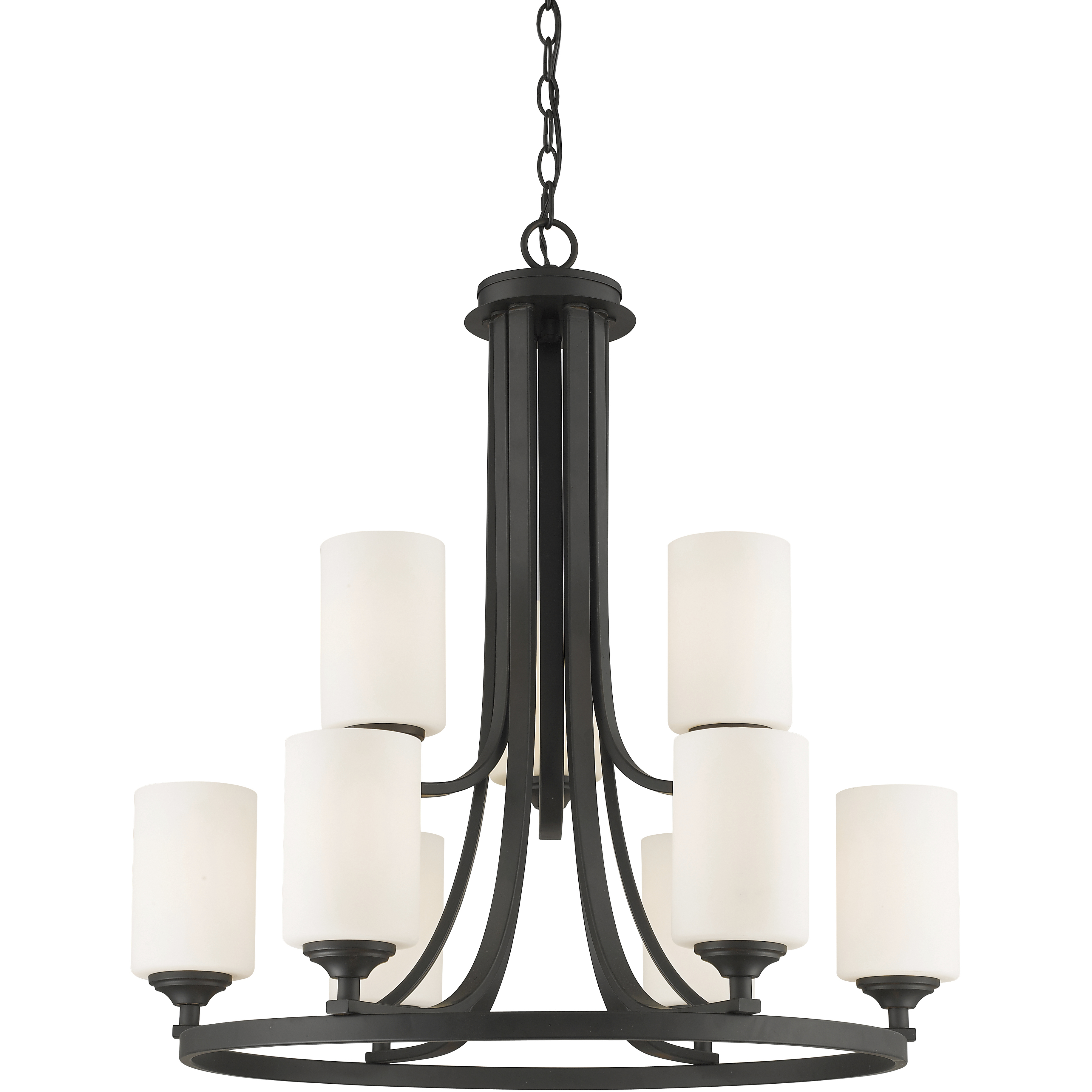 Bordeaux 9 Light 26.25 inch Bronze Chandelier Ceiling Light