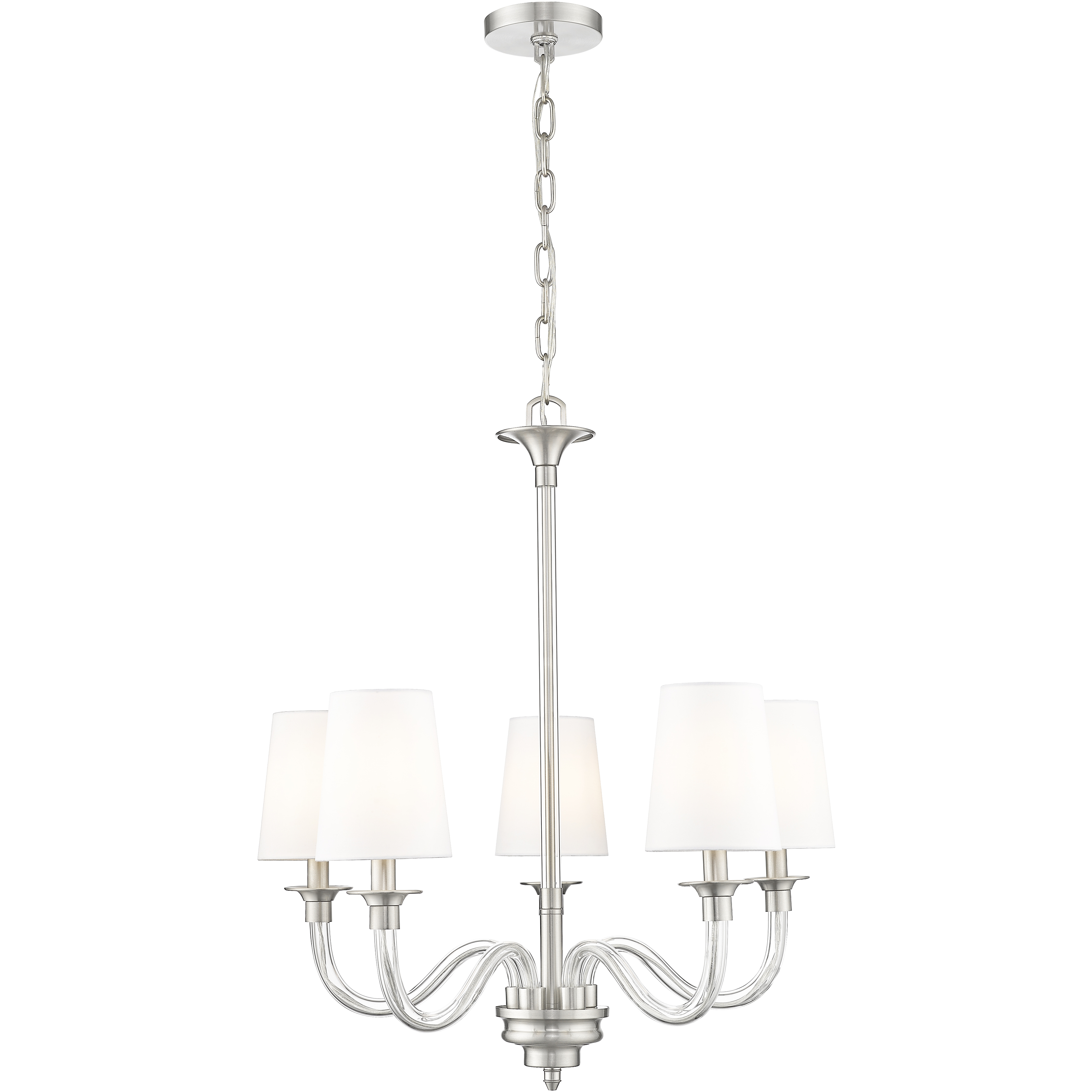 Katerina 5 Light 24 inch Brushed Nickel Chandelier Ceiling Light