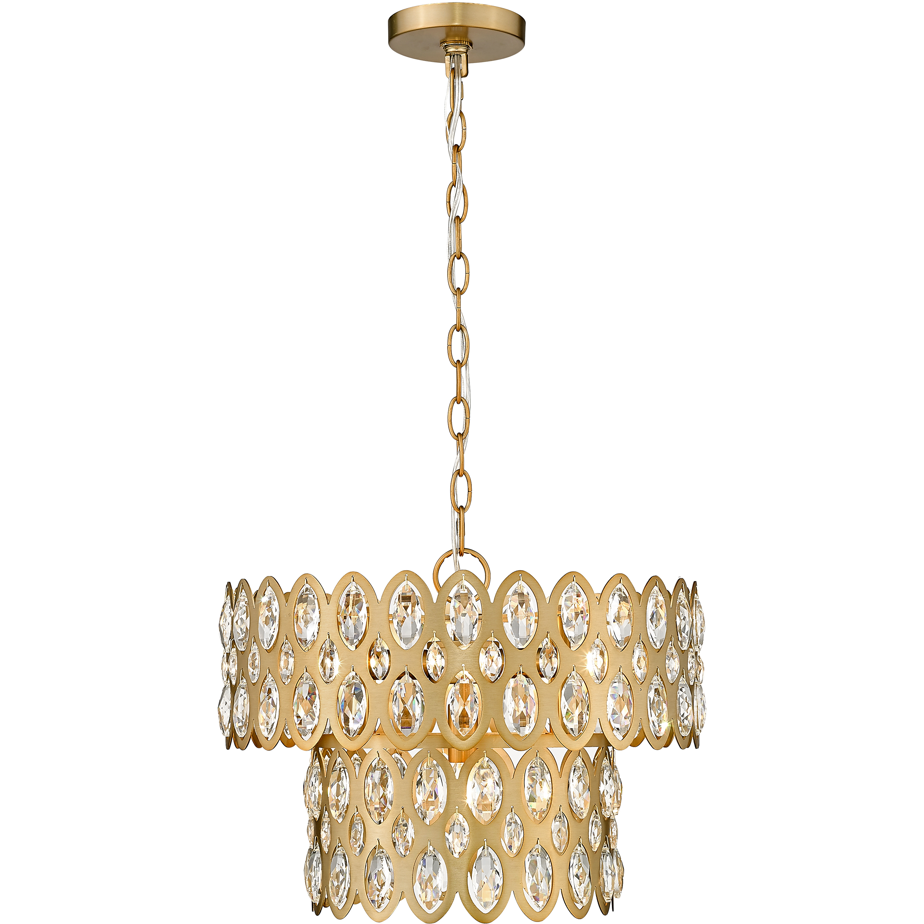 Dealey 5 Light 15.75 inch Heirloom Brass Pendant Ceiling Light