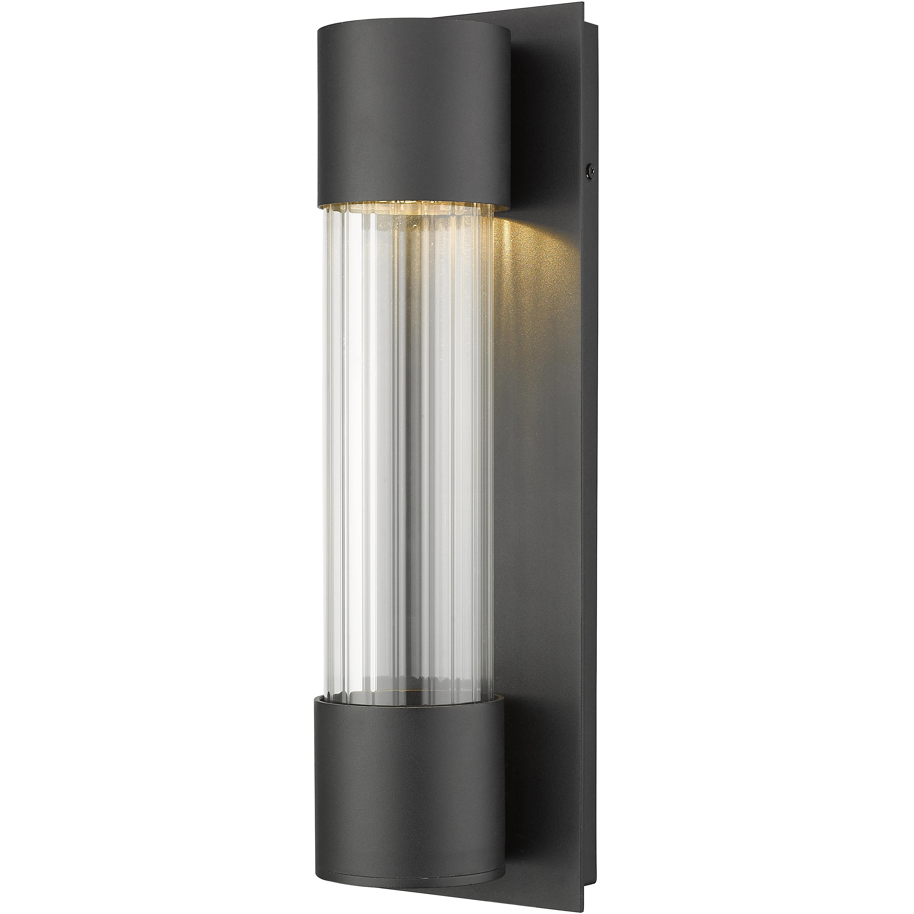 Striate Outdoor Wall Light in Black