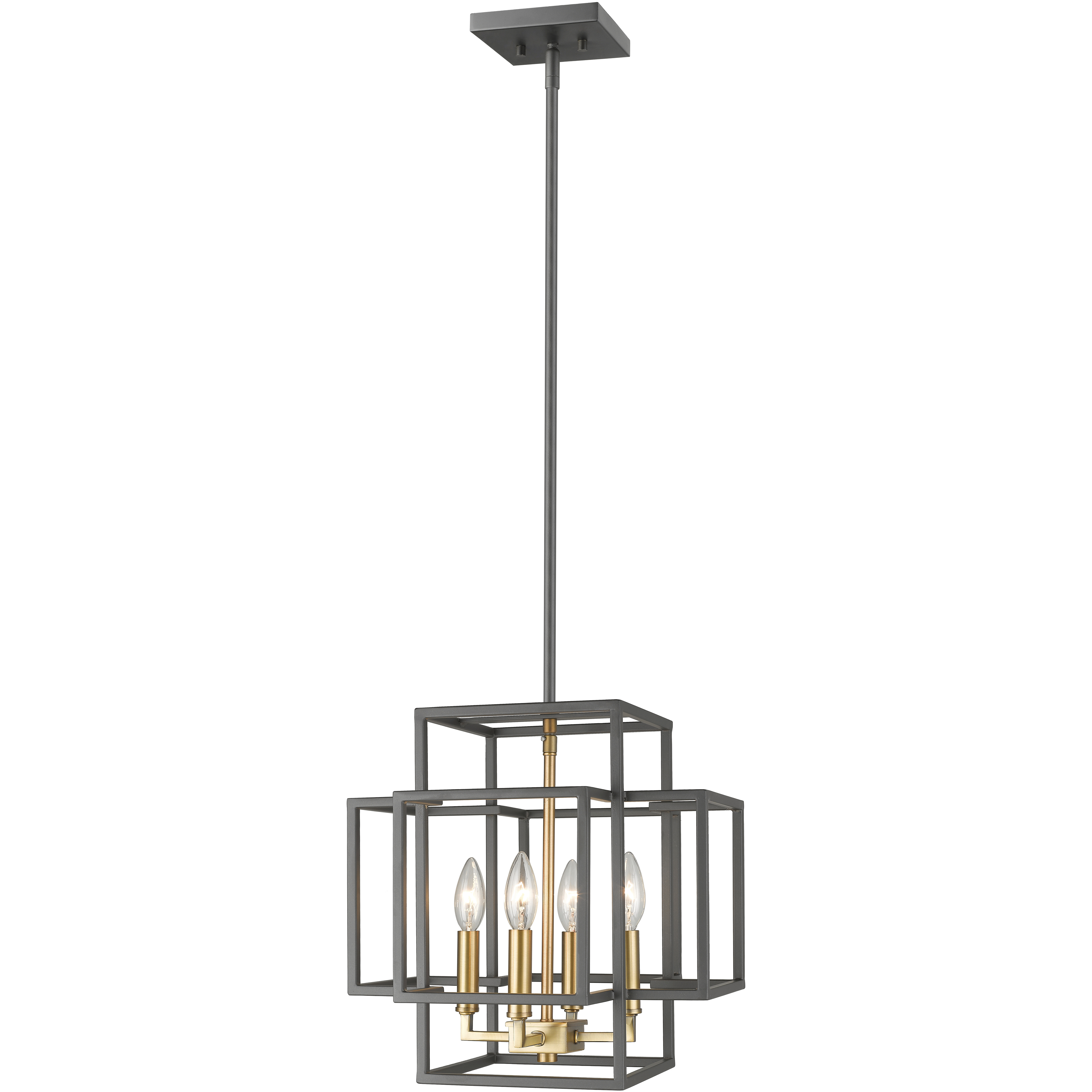 Titania 4 Light 14 inch Bronze and Olde Brass Pendant Ceiling Light