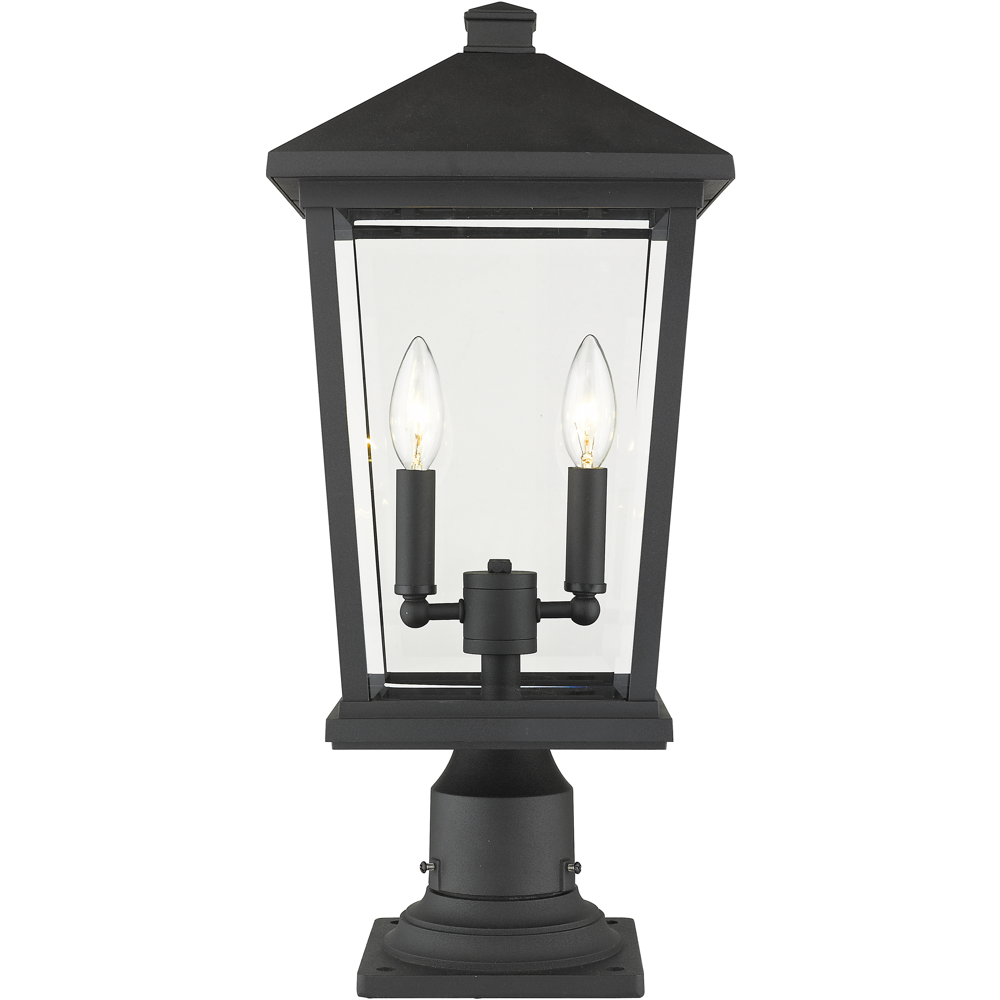 Beacon 2 Light 21.5 inch Black Outdoor Pier Mounted Fixture